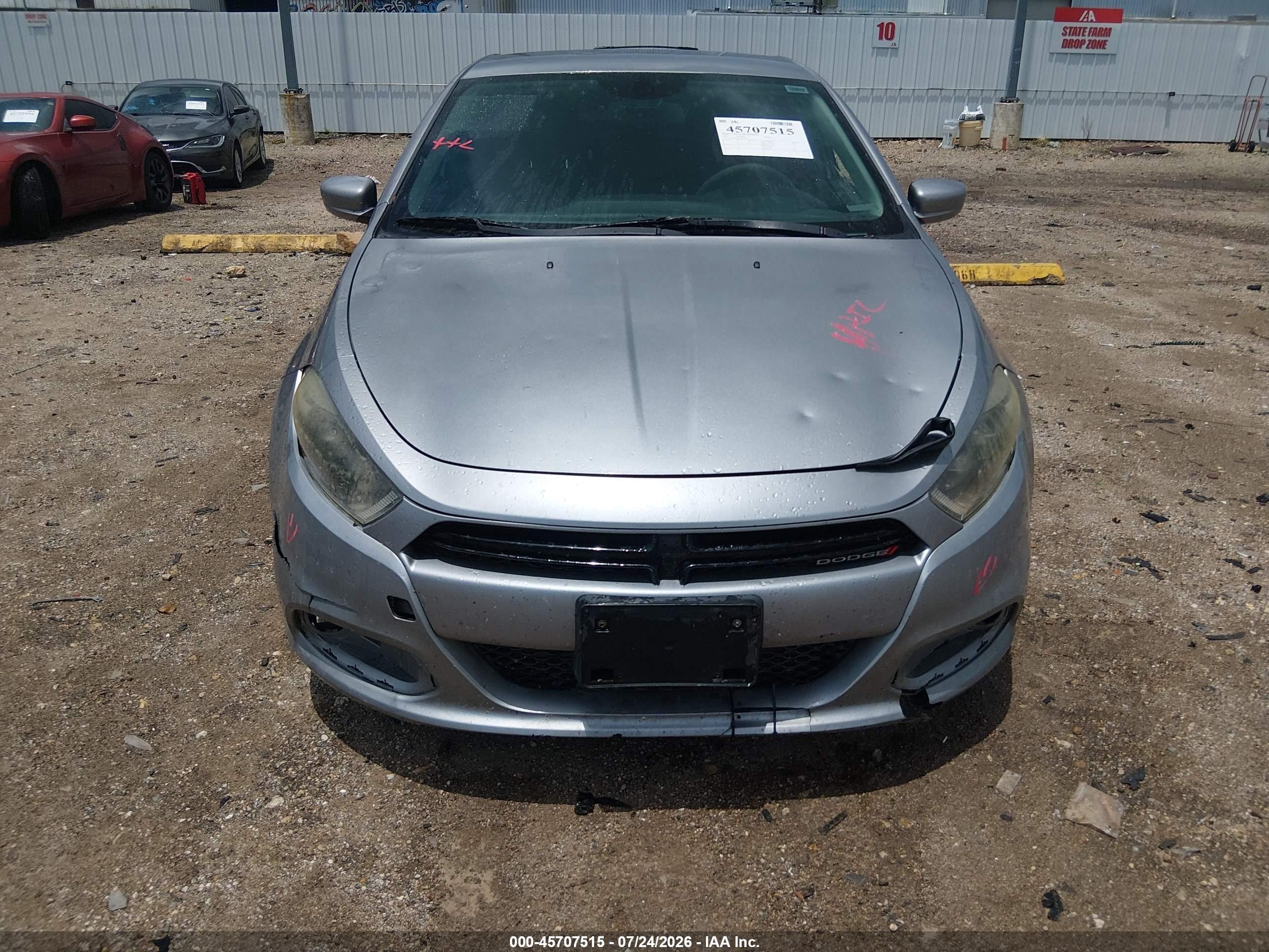 2015 Dodge Dart Sxt Silver vin: 1C3CDFBBXFD390310