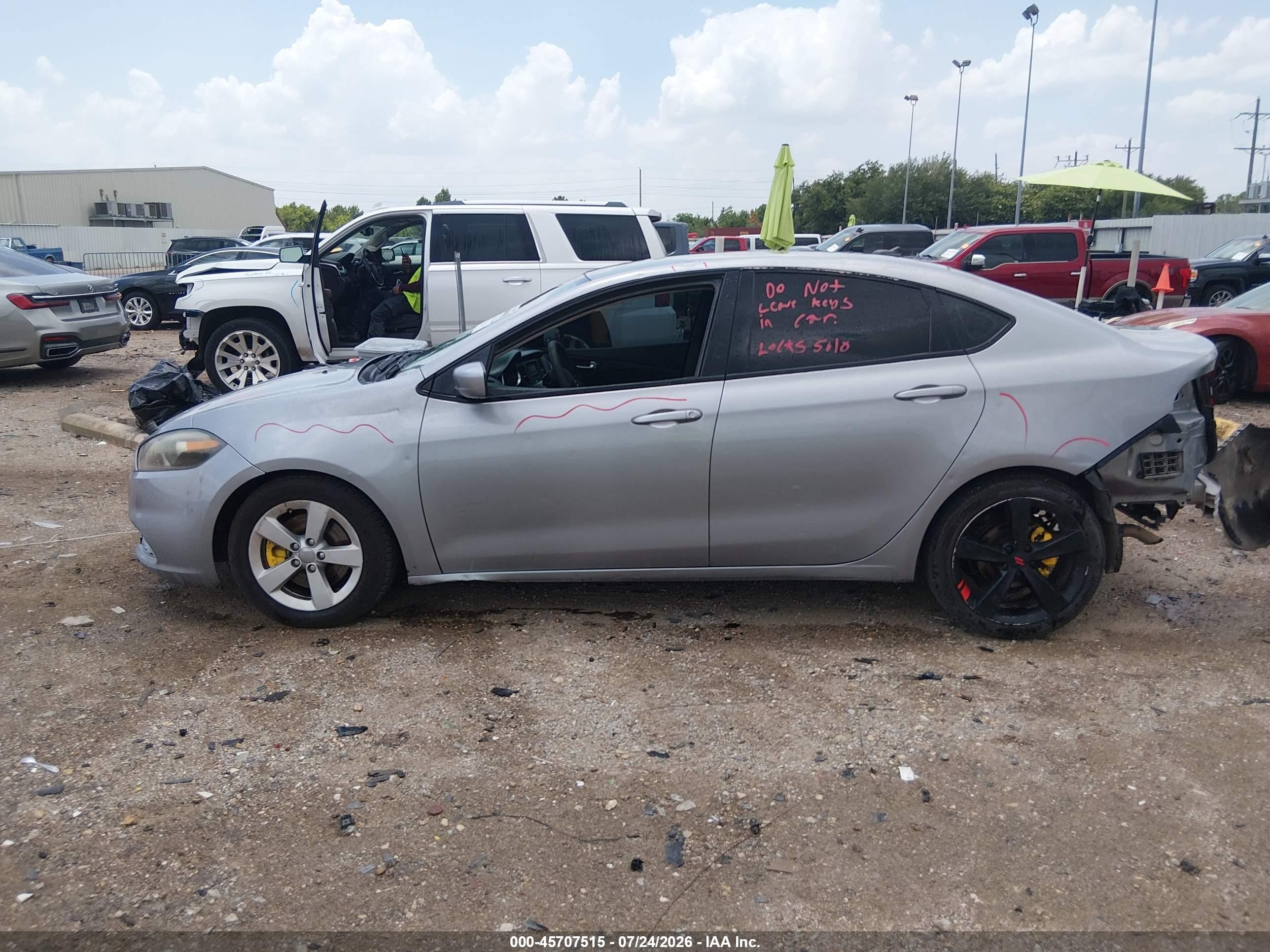 2015 Dodge Dart Sxt Silver vin: 1C3CDFBBXFD390310