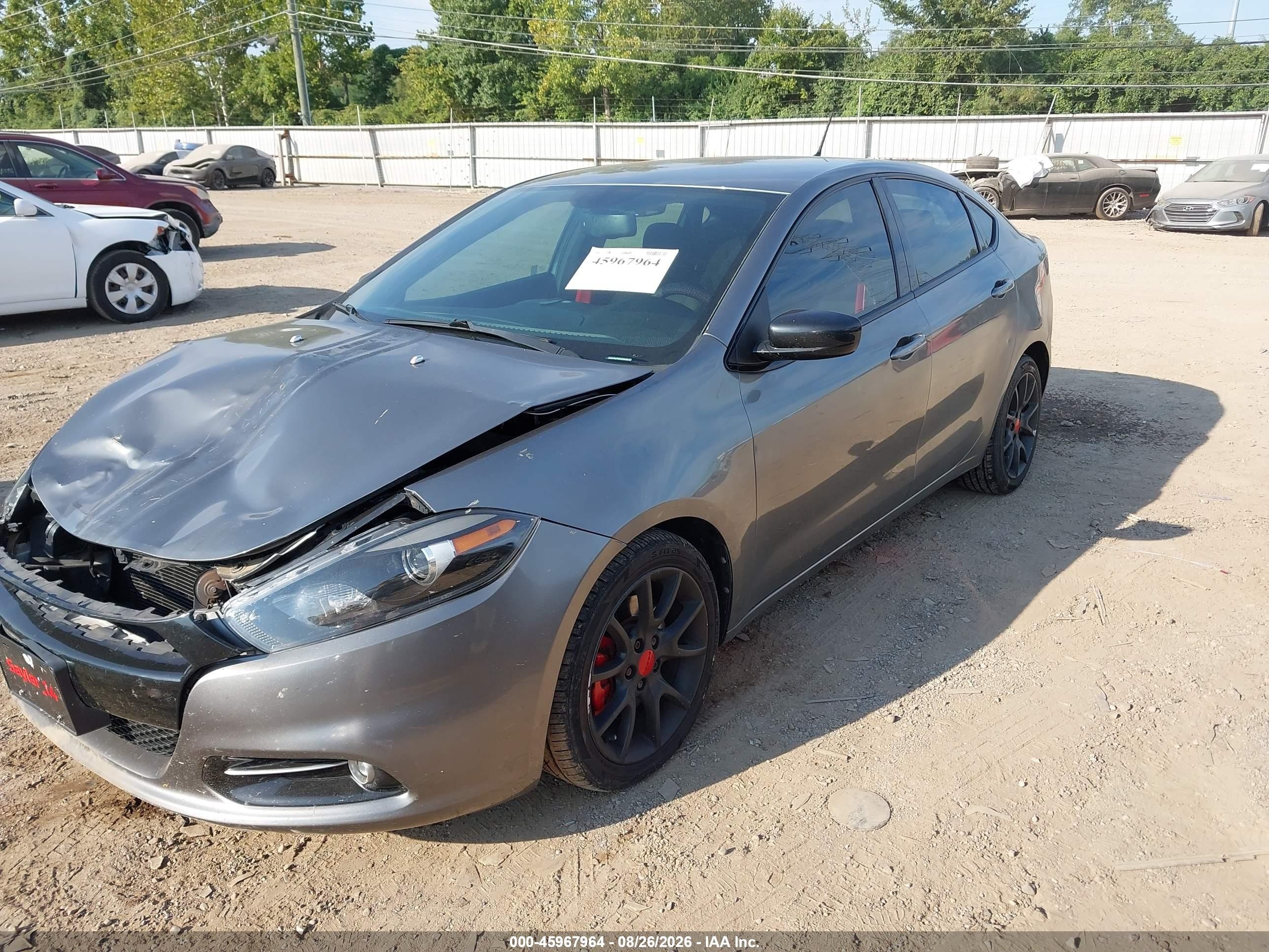 2013 Dodge Dart Rallye Gray vin: 1C3CDFBH0DD257833
