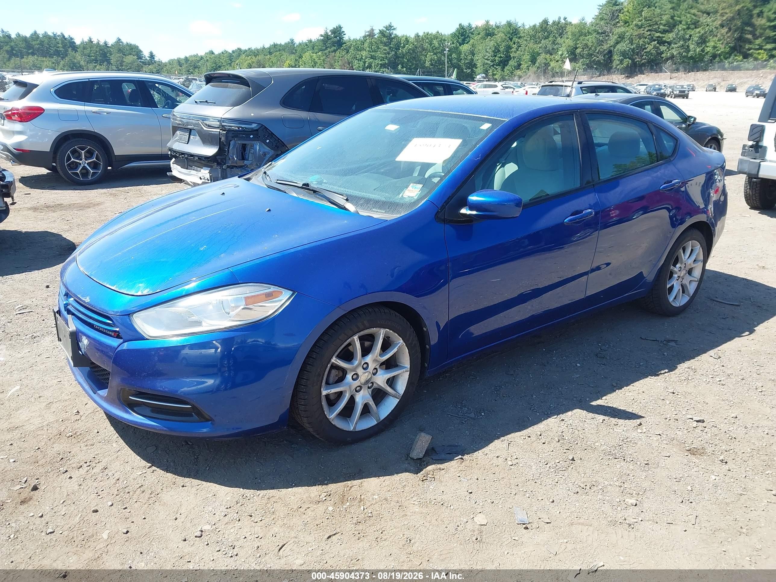 2013 Dodge Dart Sxt Blue vin: 1C3CDFBH0DD708551