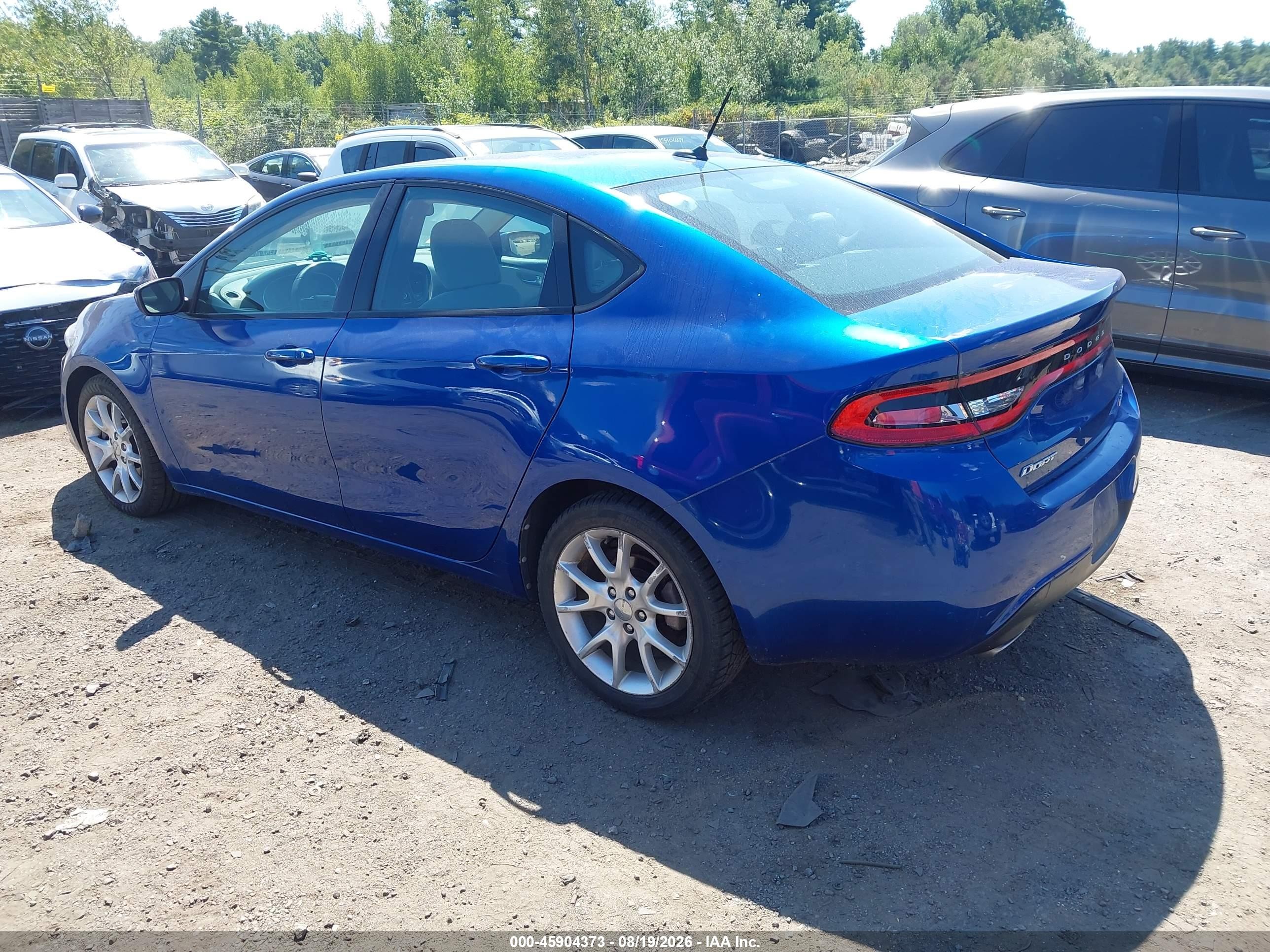 2013 Dodge Dart Sxt Blue vin: 1C3CDFBH0DD708551