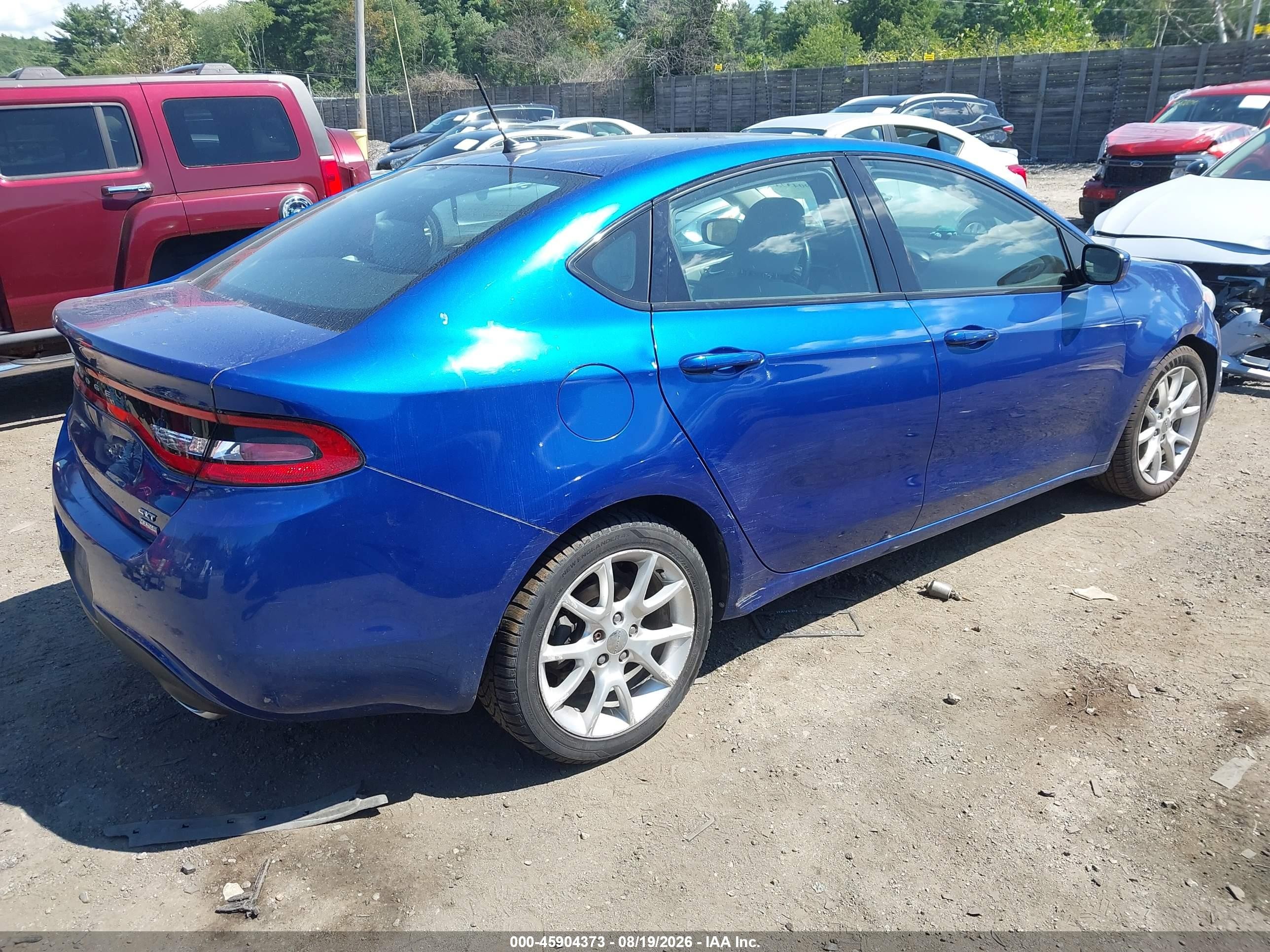 2013 Dodge Dart Sxt Blue vin: 1C3CDFBH0DD708551