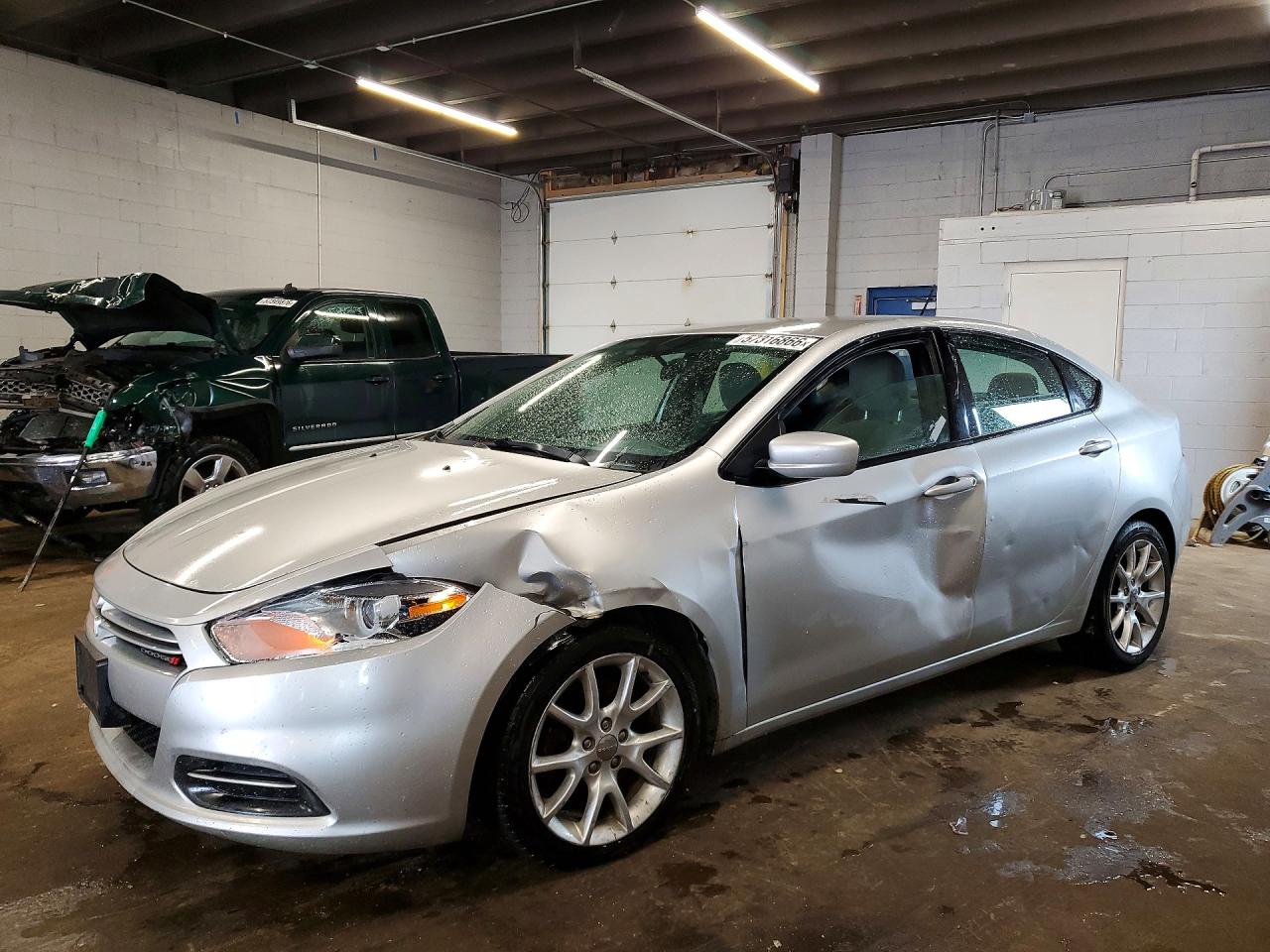 2013 Dodge Dart Sxt Silver vin: 1C3CDFBH1DD104006