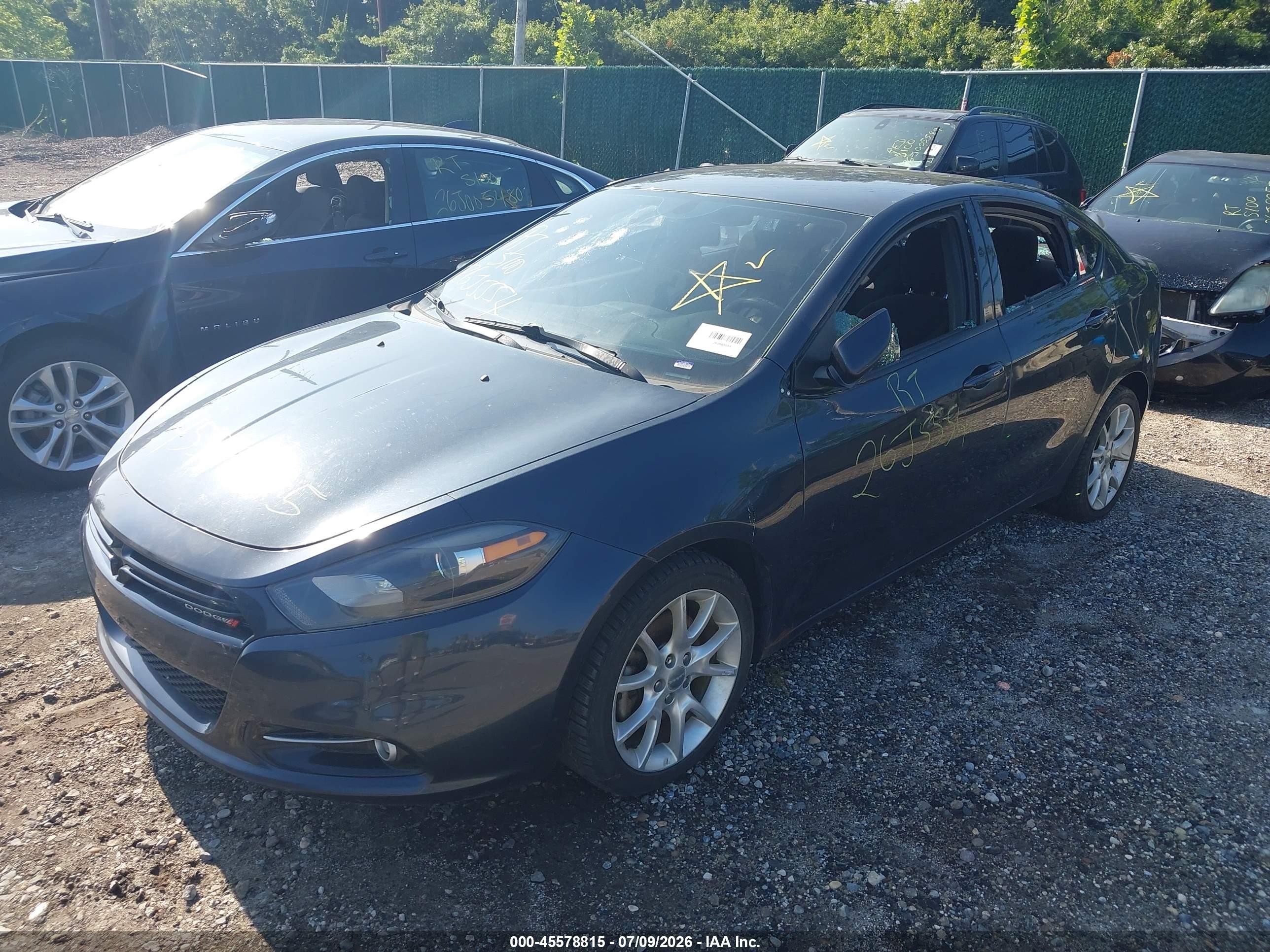 2013 Dodge Dart Sxt Gray vin: 1C3CDFBH1DD327372