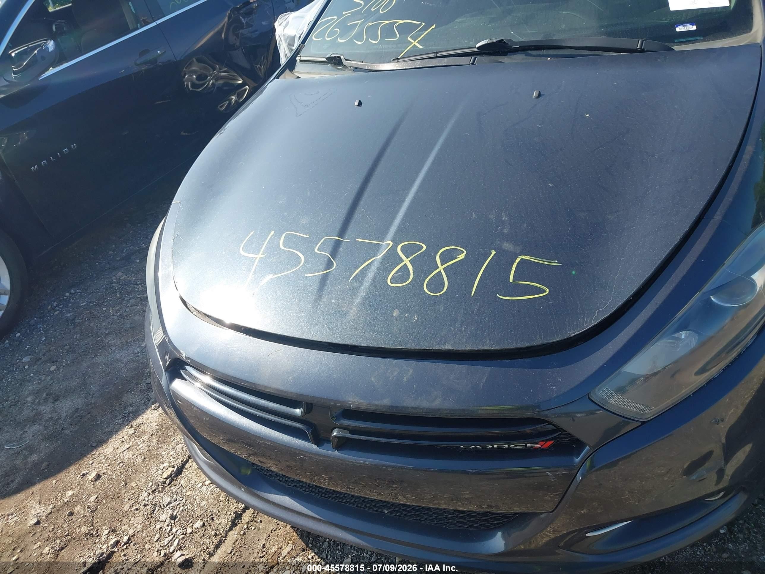 2013 Dodge Dart Sxt Gray vin: 1C3CDFBH1DD327372
