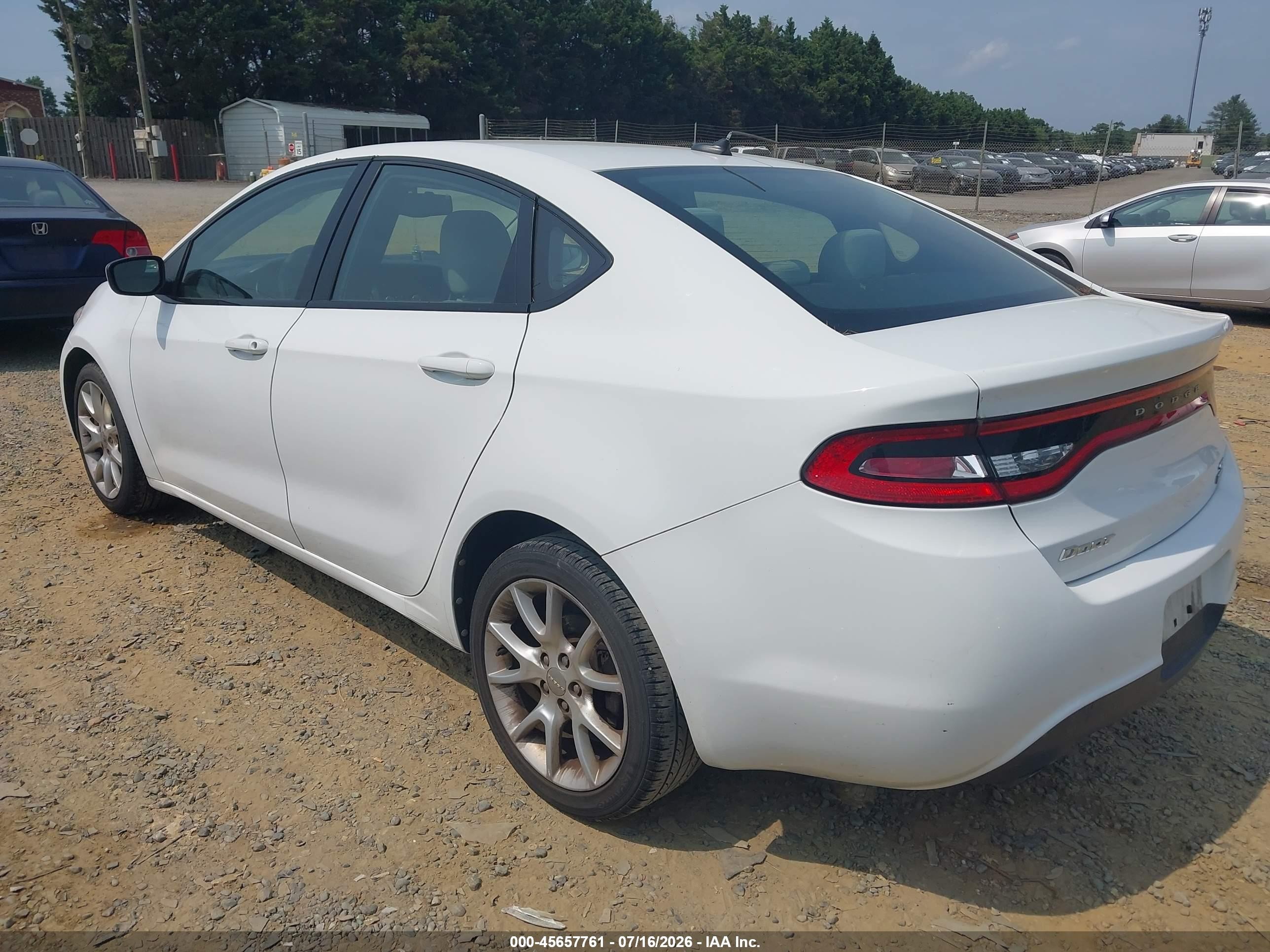 2013 Dodge Dart Sxt Белый vin: 1C3CDFBH2DD134454