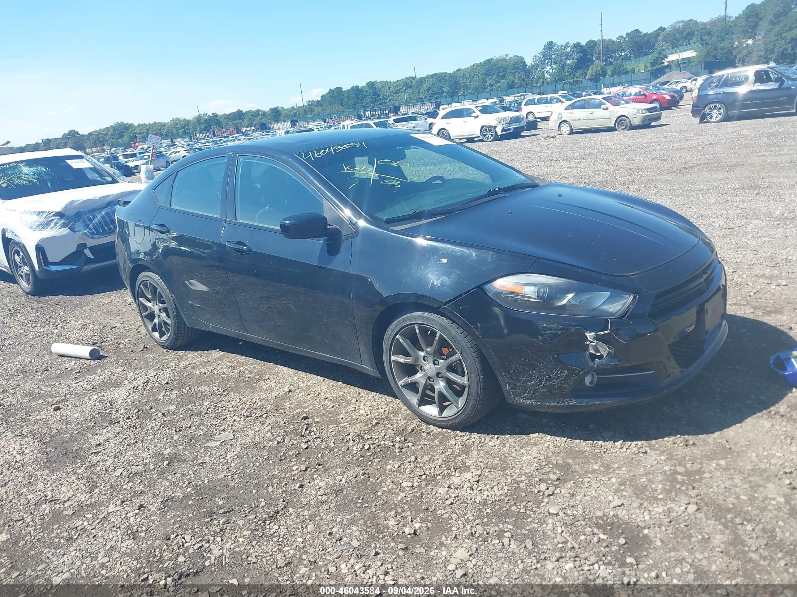 2013 Dodge Dart Rallye Черный vin: 1C3CDFBH3DD178754