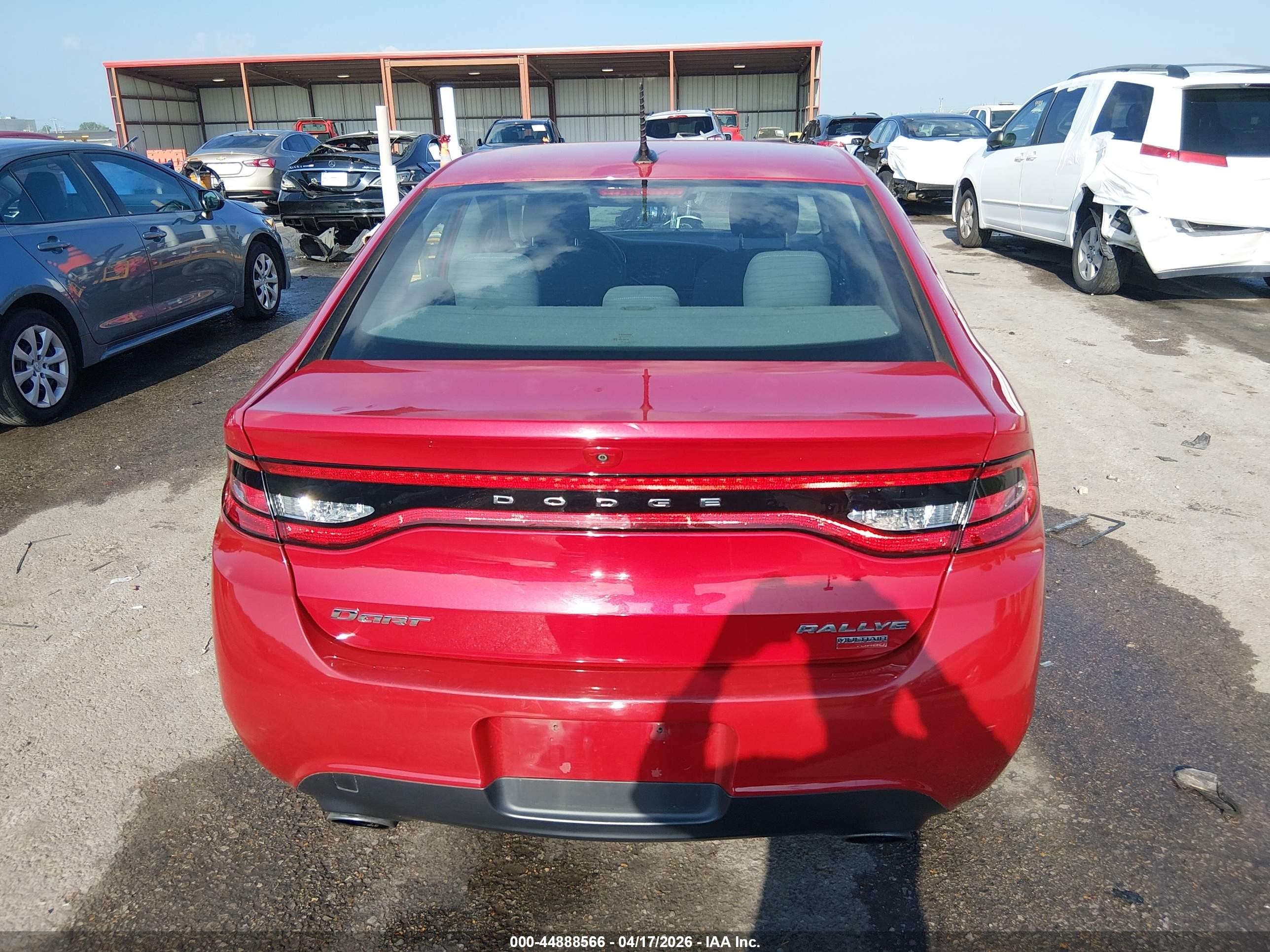 2013 Dodge Dart Rallye Red vin: 1C3CDFBH3DD691597