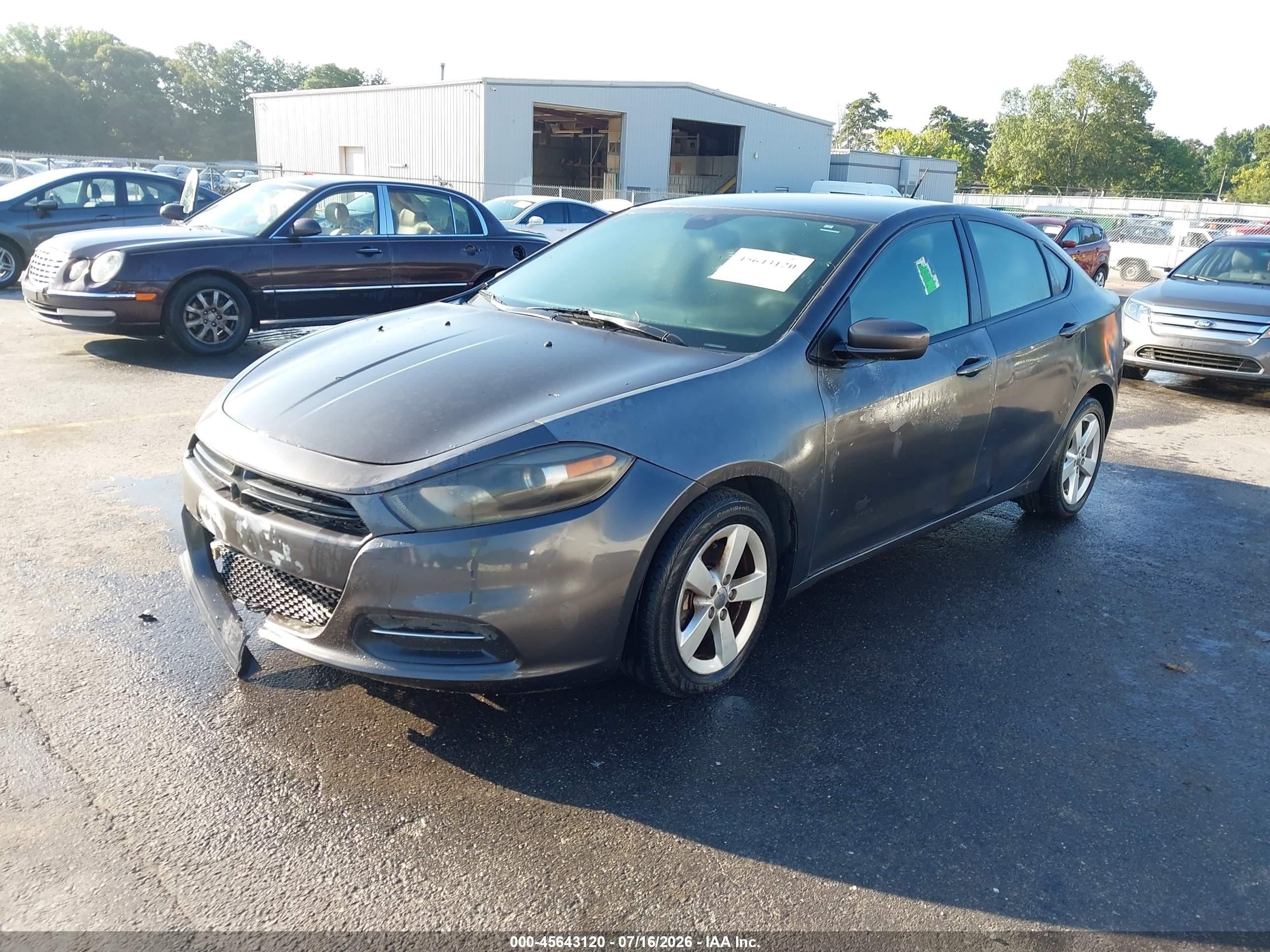 2015 Dodge Dart Sxt Gray vin: 1C3CDFBH4FD199549