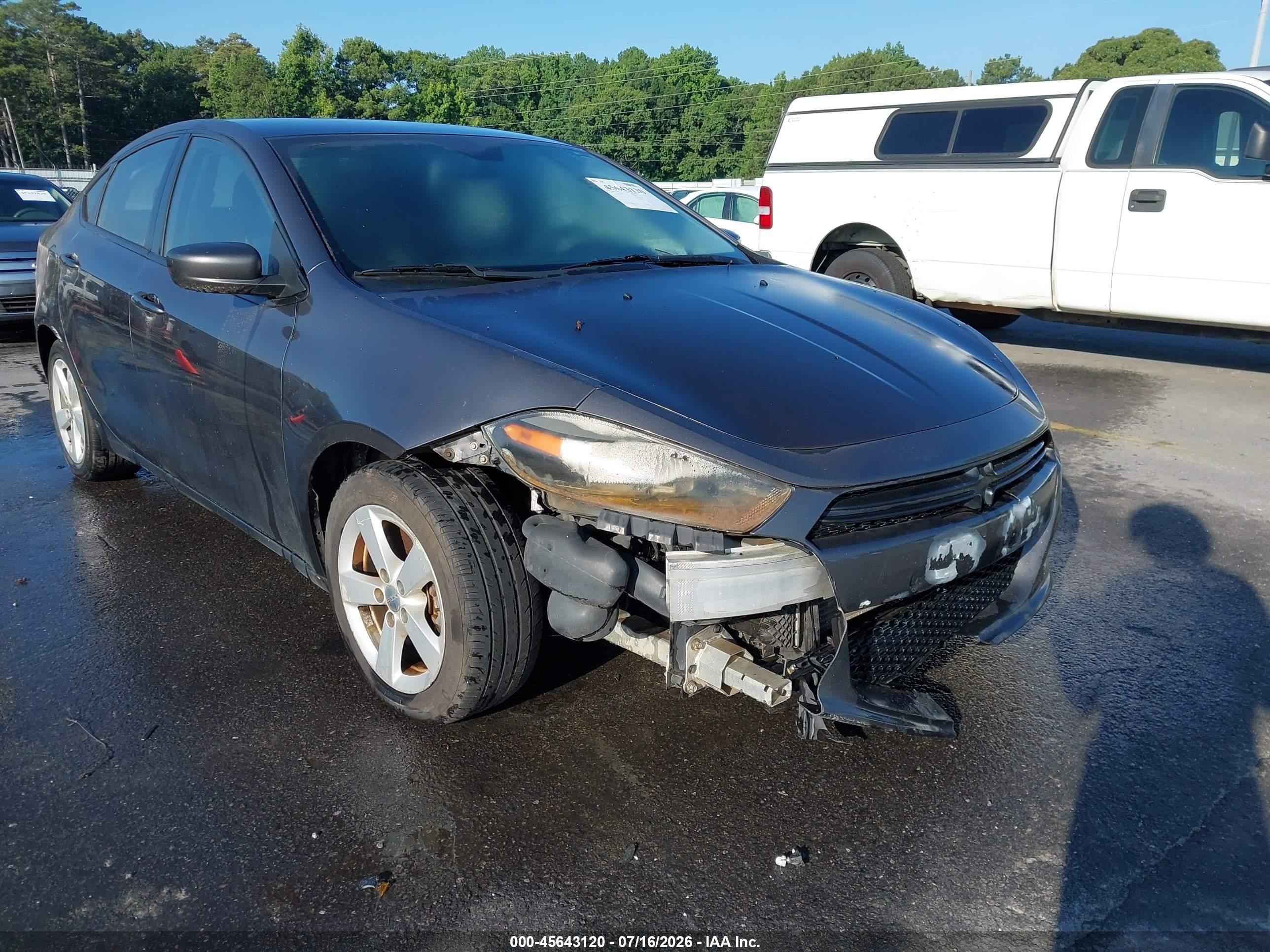 2015 Dodge Dart Sxt Gray vin: 1C3CDFBH4FD199549
