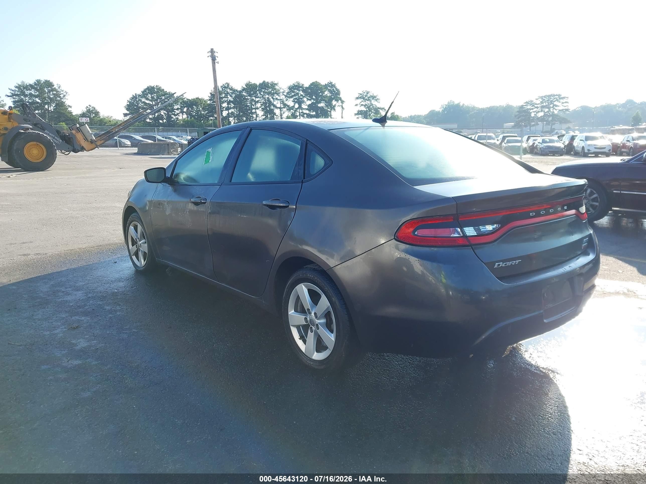 2015 Dodge Dart Sxt Gray vin: 1C3CDFBH4FD199549