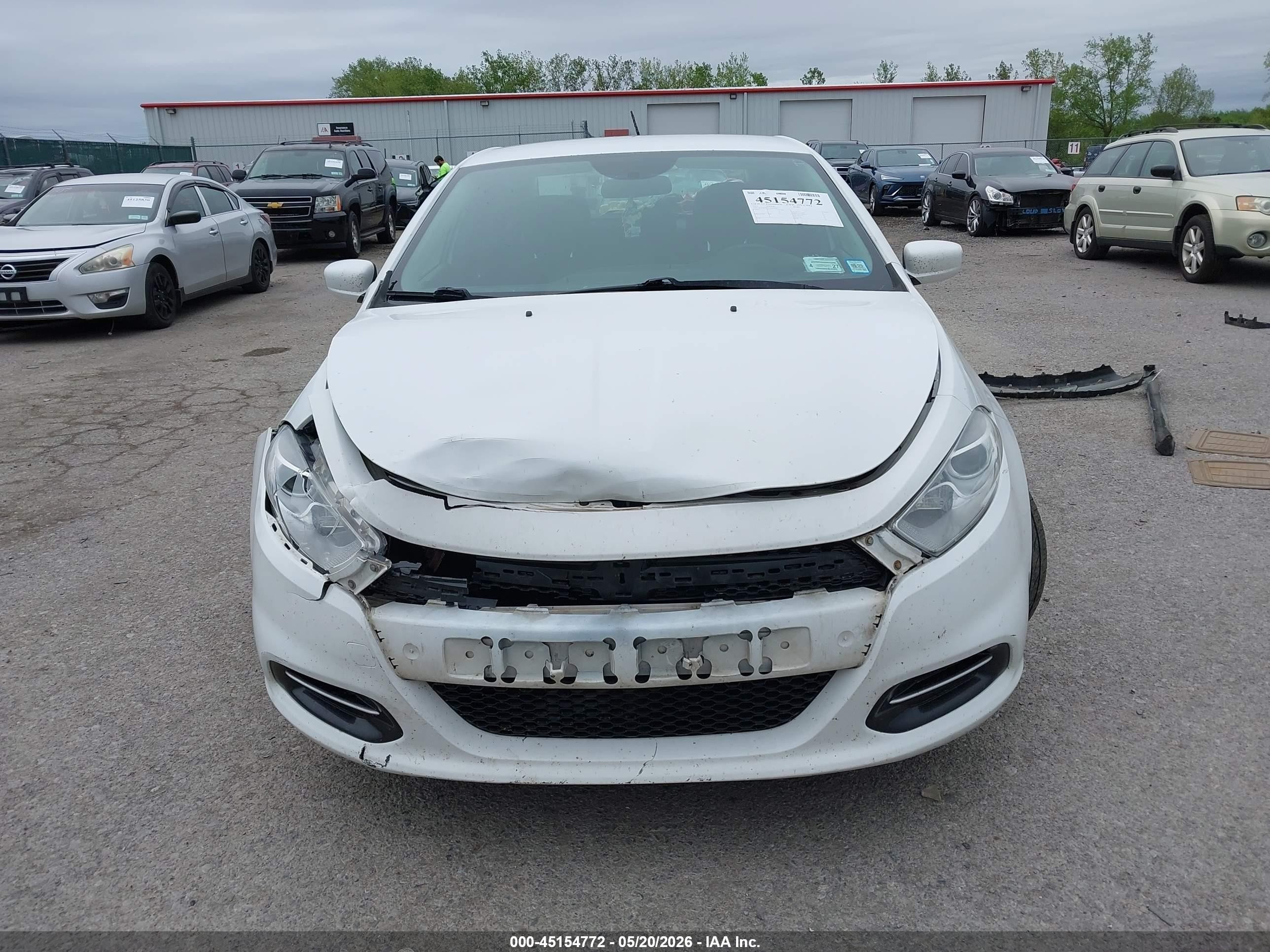 2013 Dodge Dart Sxt White vin: 1C3CDFBH5DD269556
