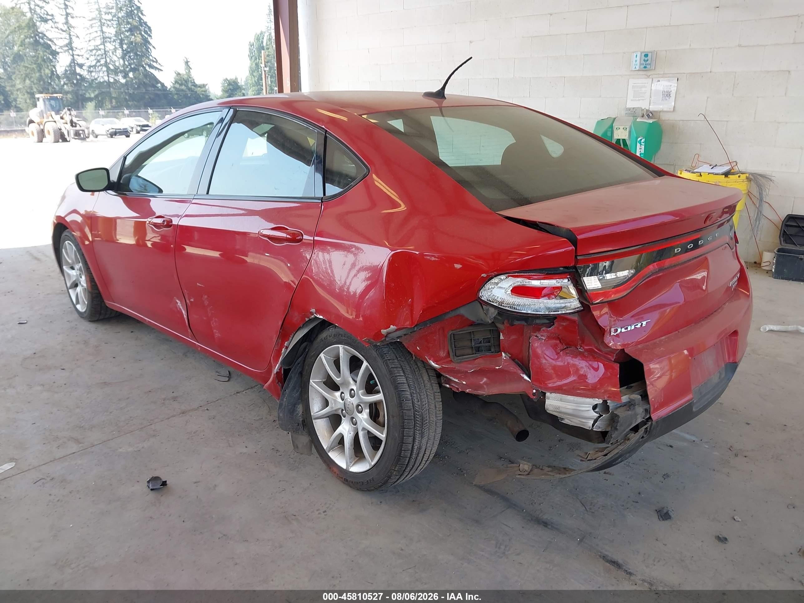 2013 Dodge Dart Rallye Red vin: 1C3CDFBH6DD149152