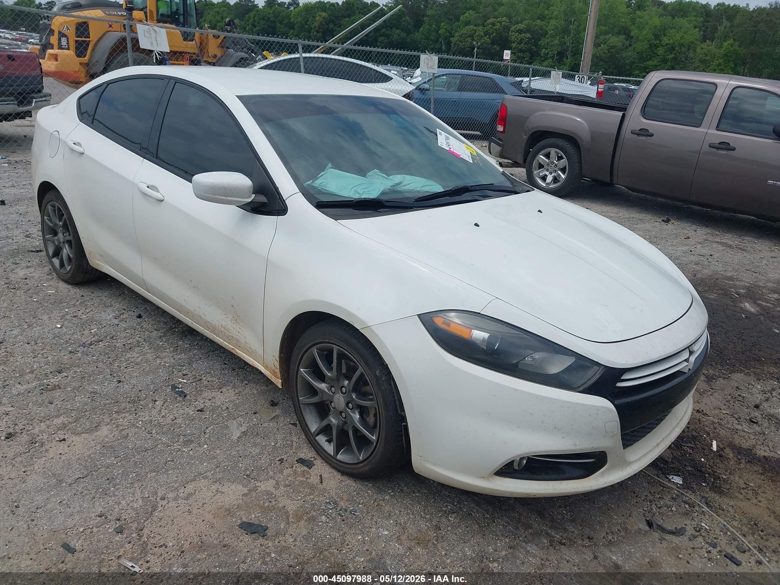 2013 Dodge Dart Rallye White vin: 1C3CDFBH7DD104978