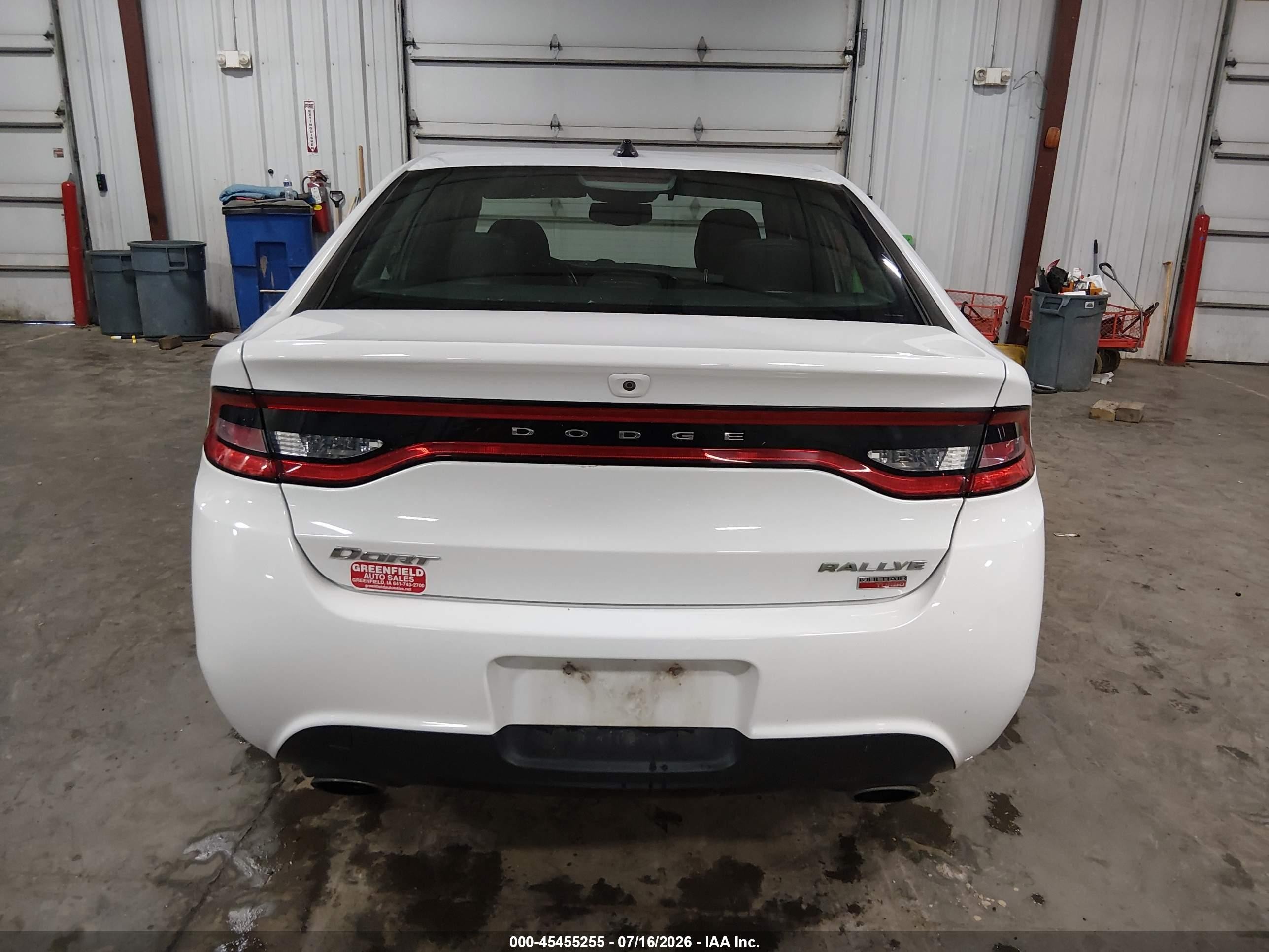 2013 Dodge Dart Rallye White vin: 1C3CDFBH8DD219444