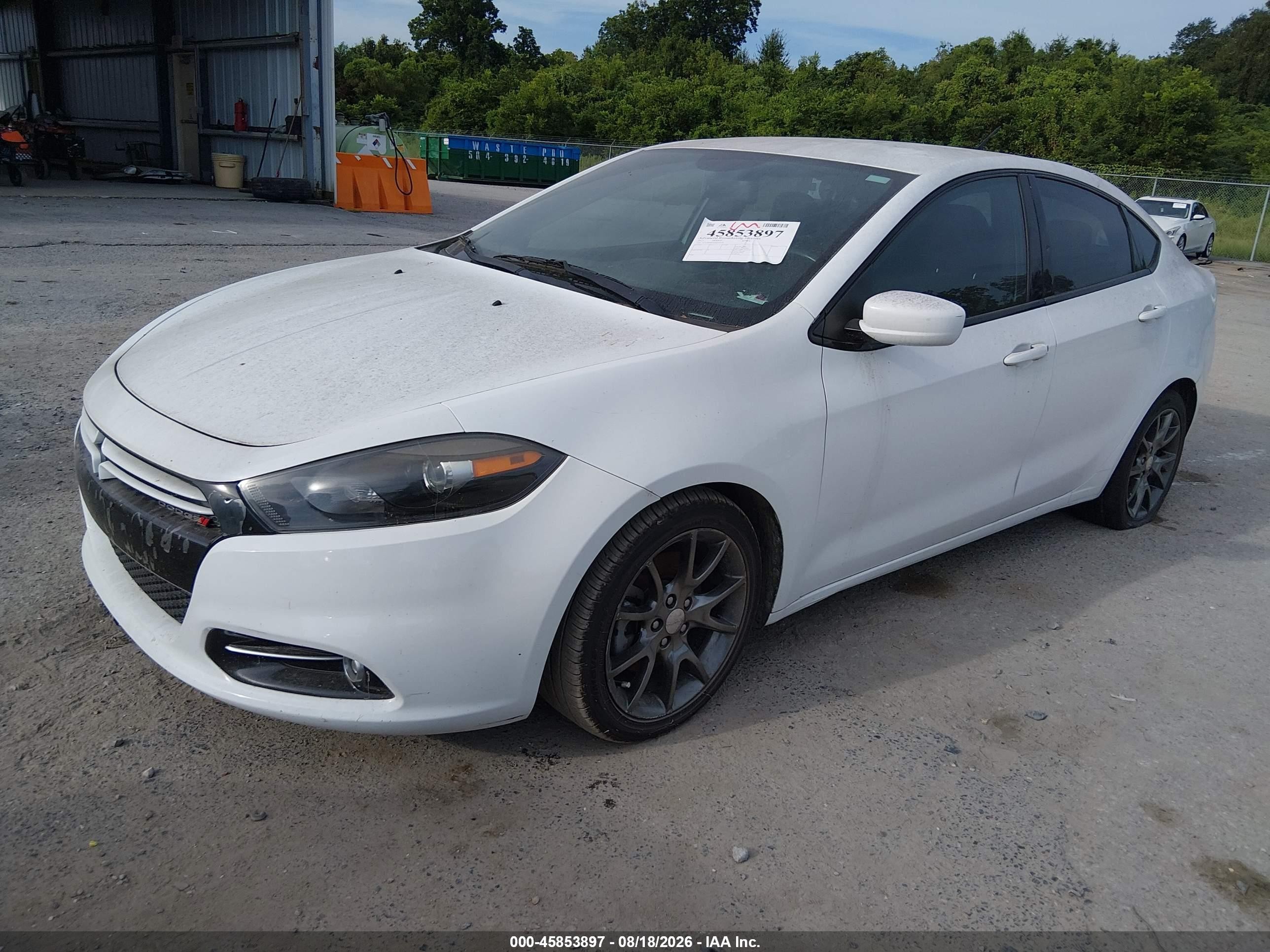 2013 Dodge Dart Rallye White vin: 1C3CDFBHXDD192134