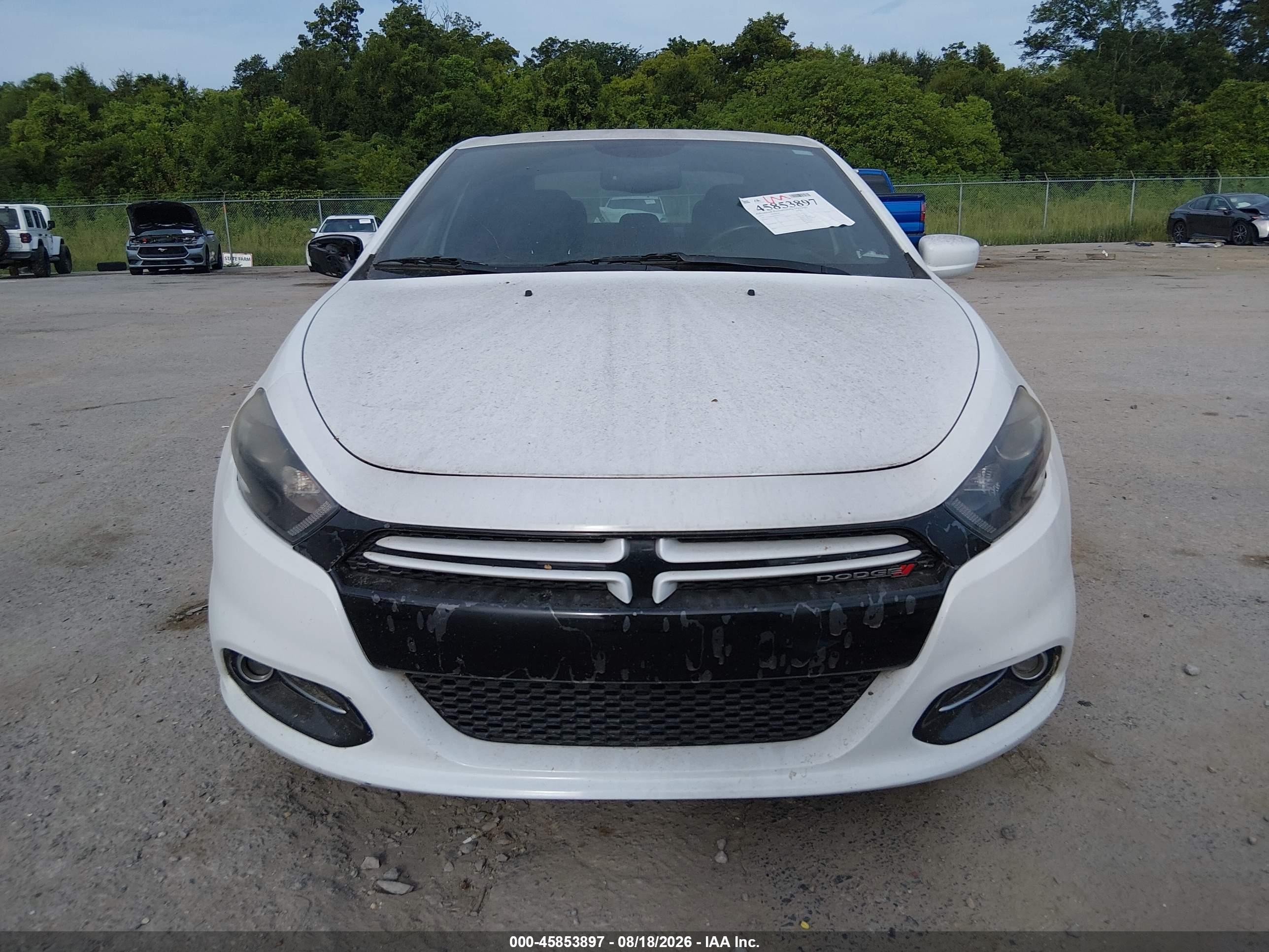 2013 Dodge Dart Rallye White vin: 1C3CDFBHXDD192134