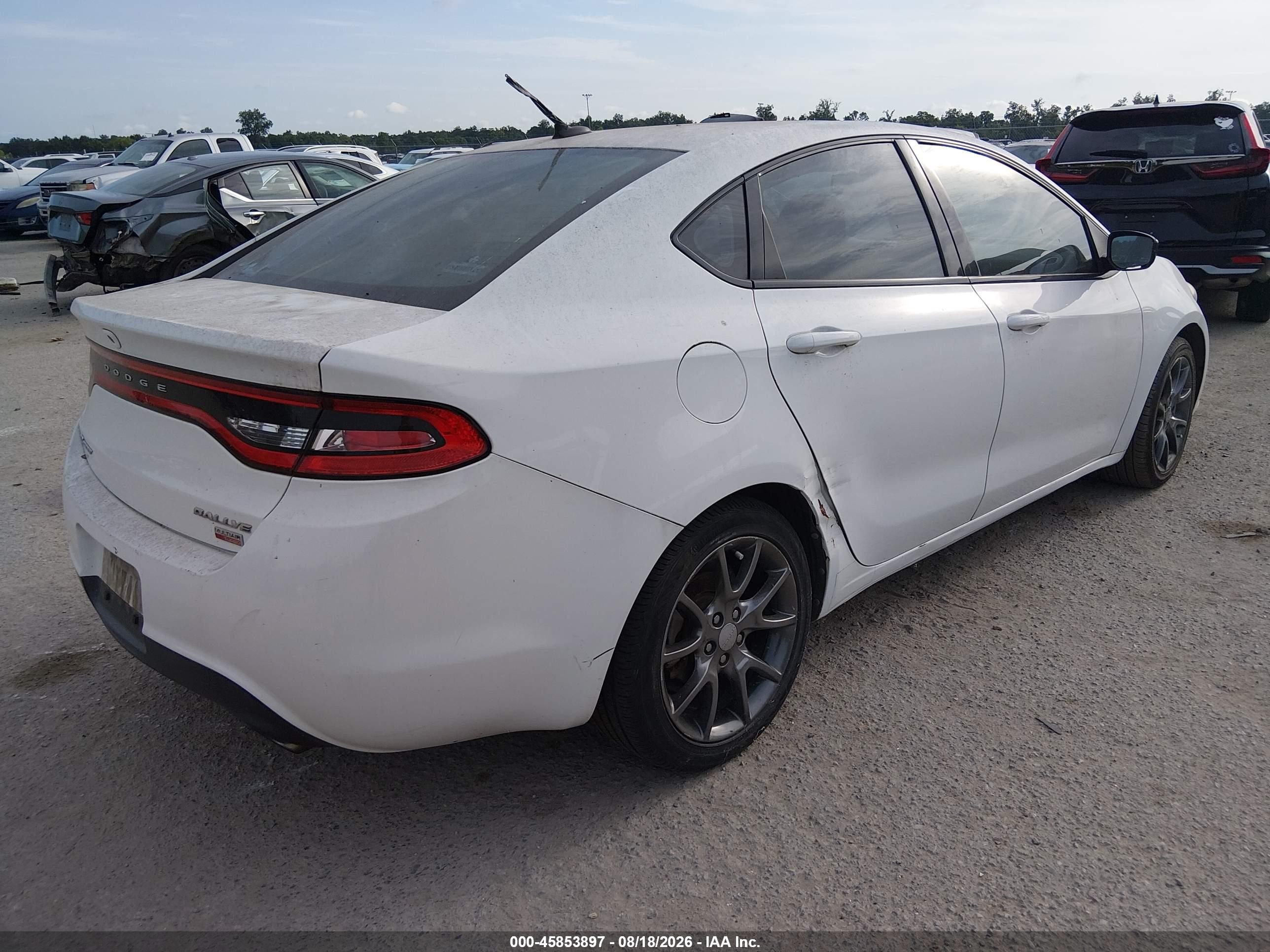 2013 Dodge Dart Rallye White vin: 1C3CDFBHXDD192134