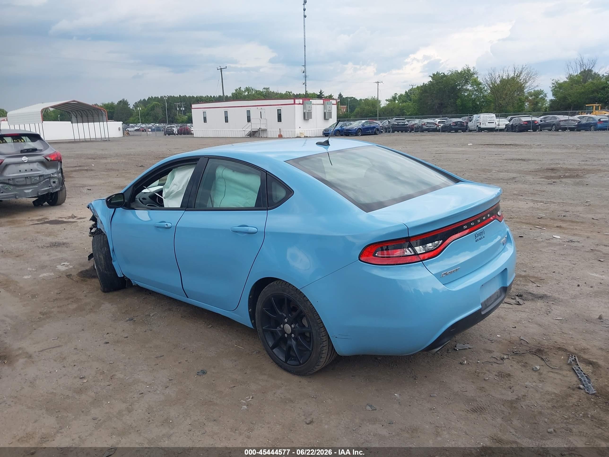 2013 Dodge Dart Rallye Light Blue vin: 1C3CDFBHXDD224905