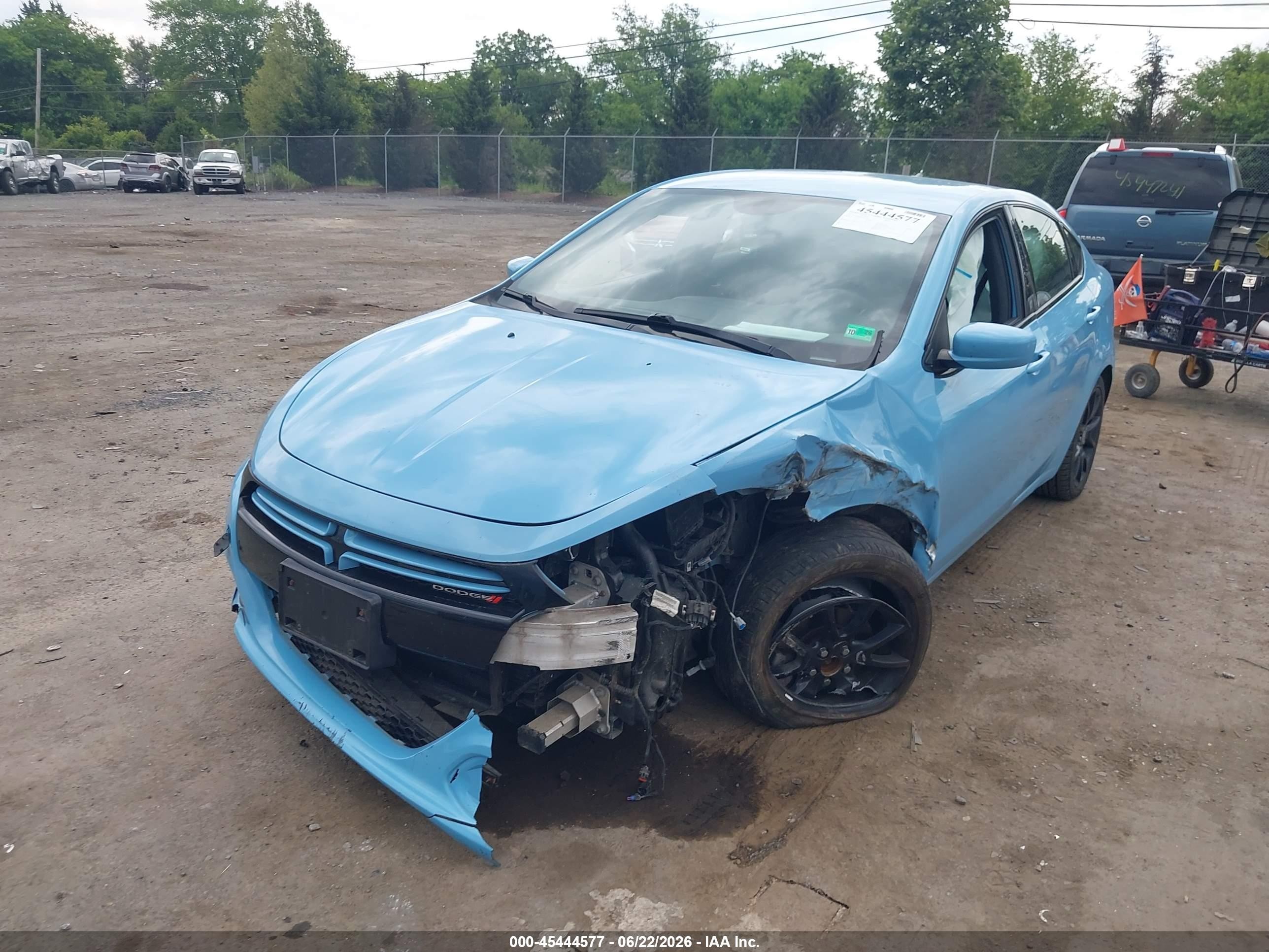 2013 Dodge Dart Rallye Light Blue vin: 1C3CDFBHXDD224905