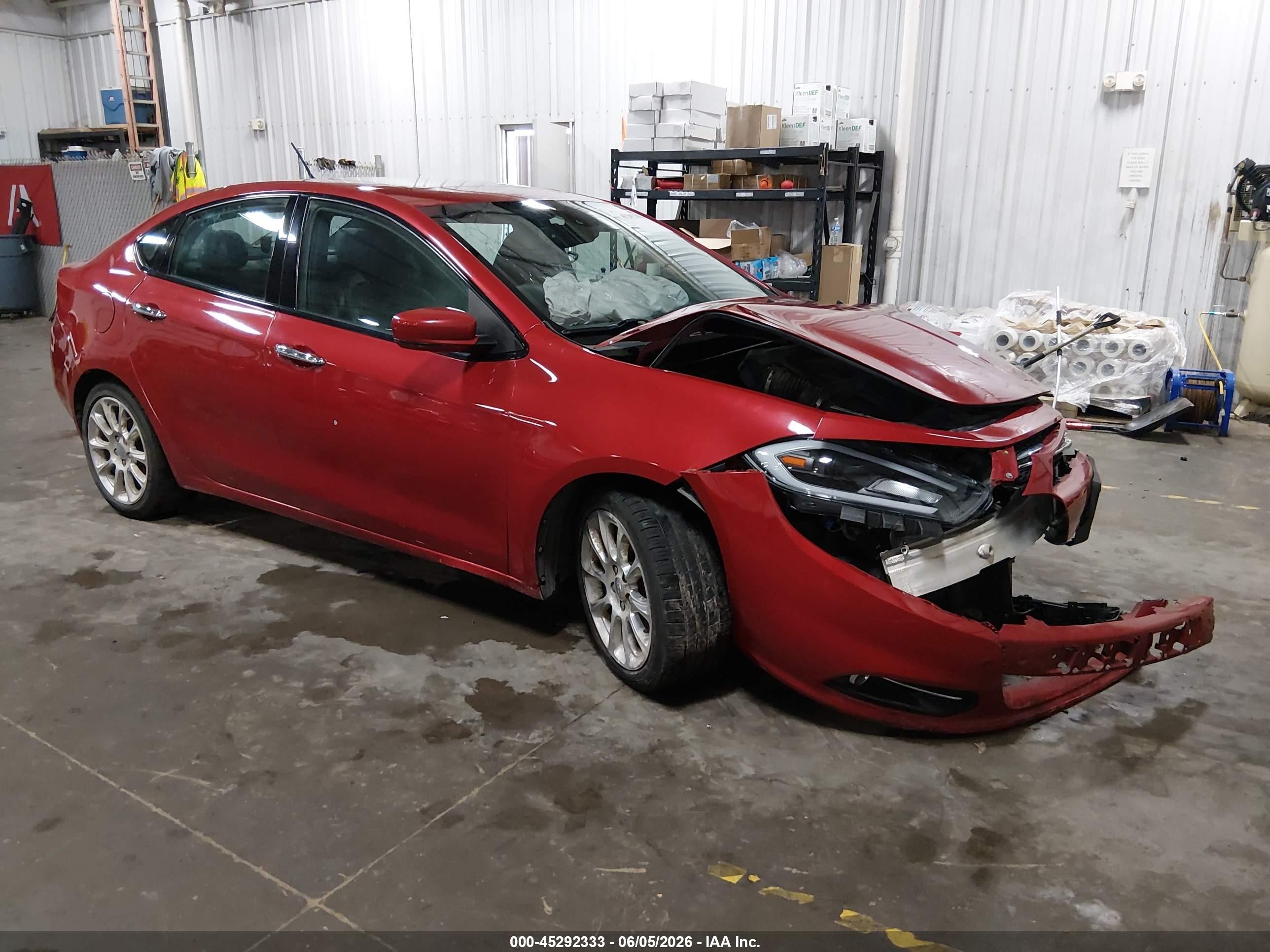 2013 Dodge Dart Limited Красный vin: 1C3CDFCA0DD131988