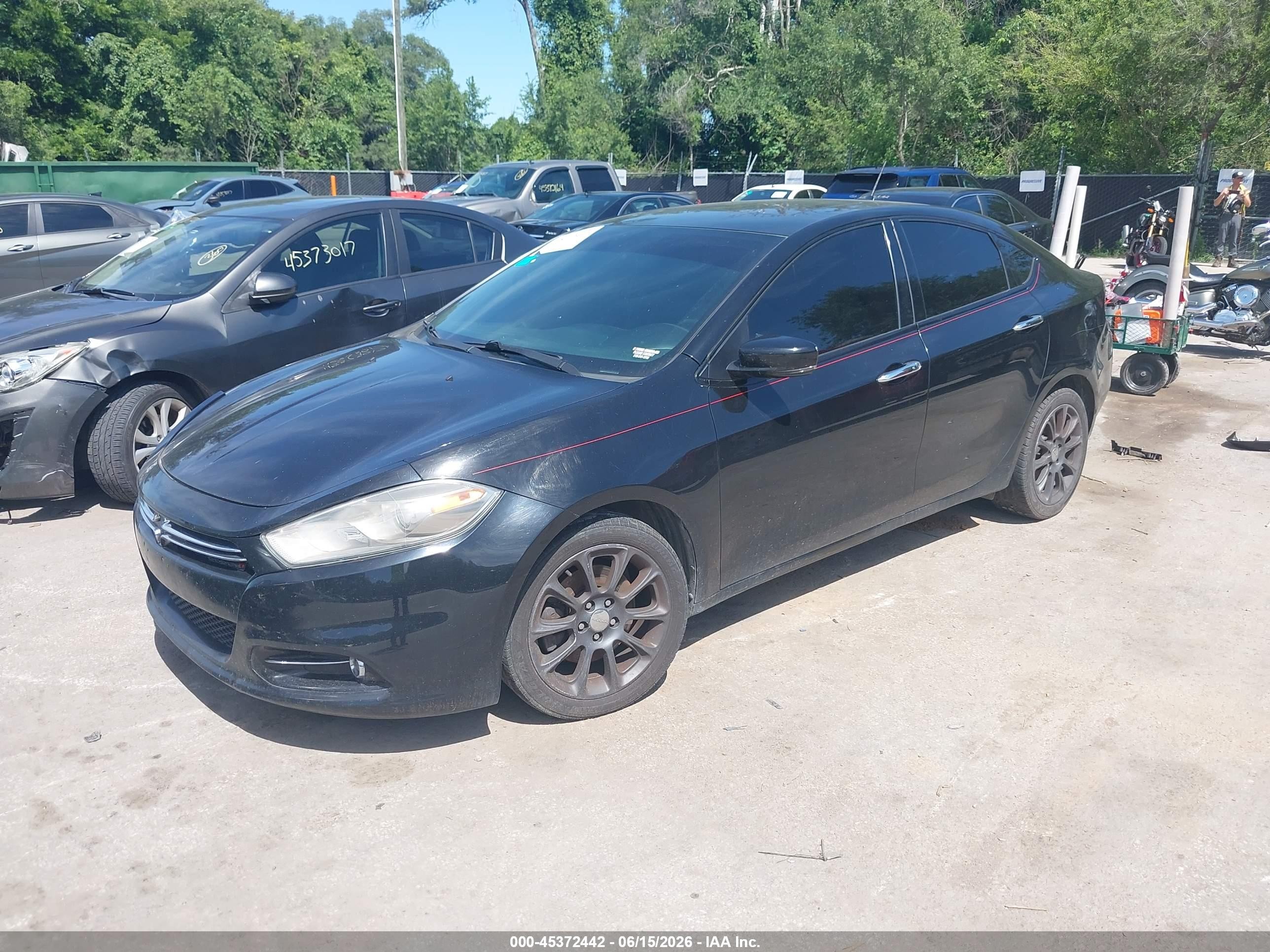 2013 Dodge Dart Limited Черный vin: 1C3CDFCA0DD156017