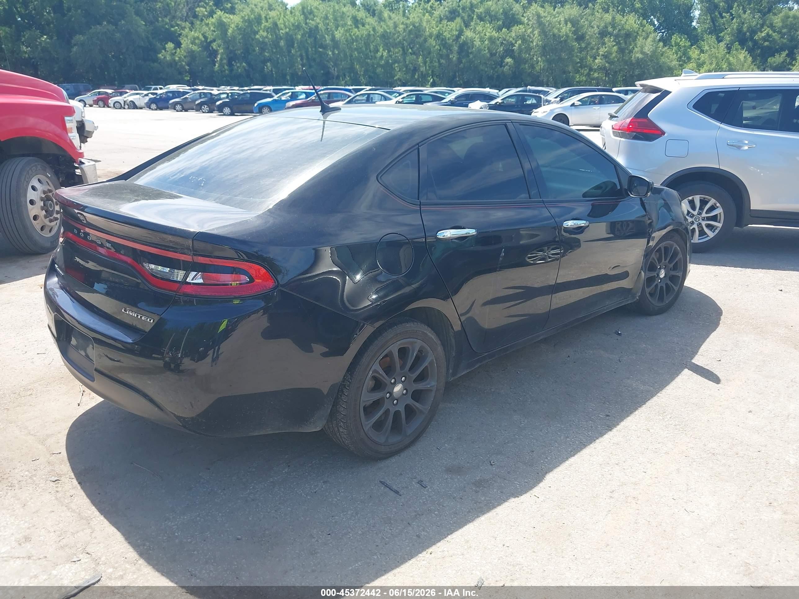 2013 Dodge Dart Limited Черный vin: 1C3CDFCA0DD156017