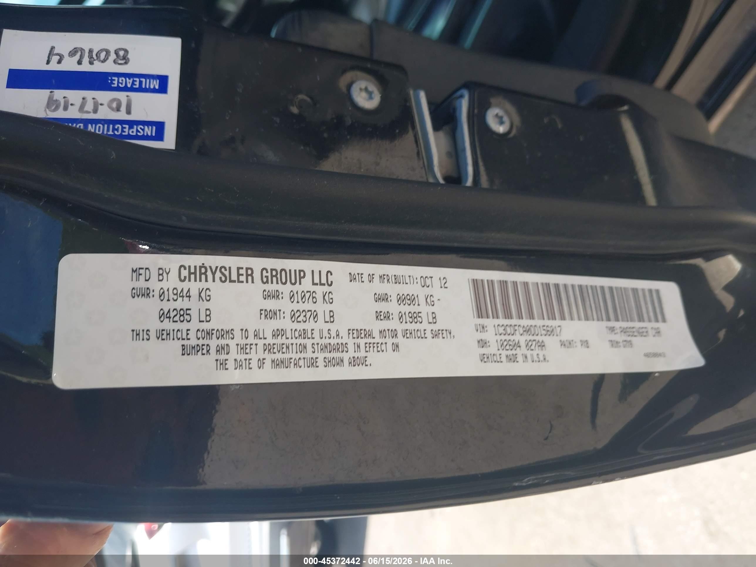 2013 Dodge Dart Limited Черный vin: 1C3CDFCA0DD156017