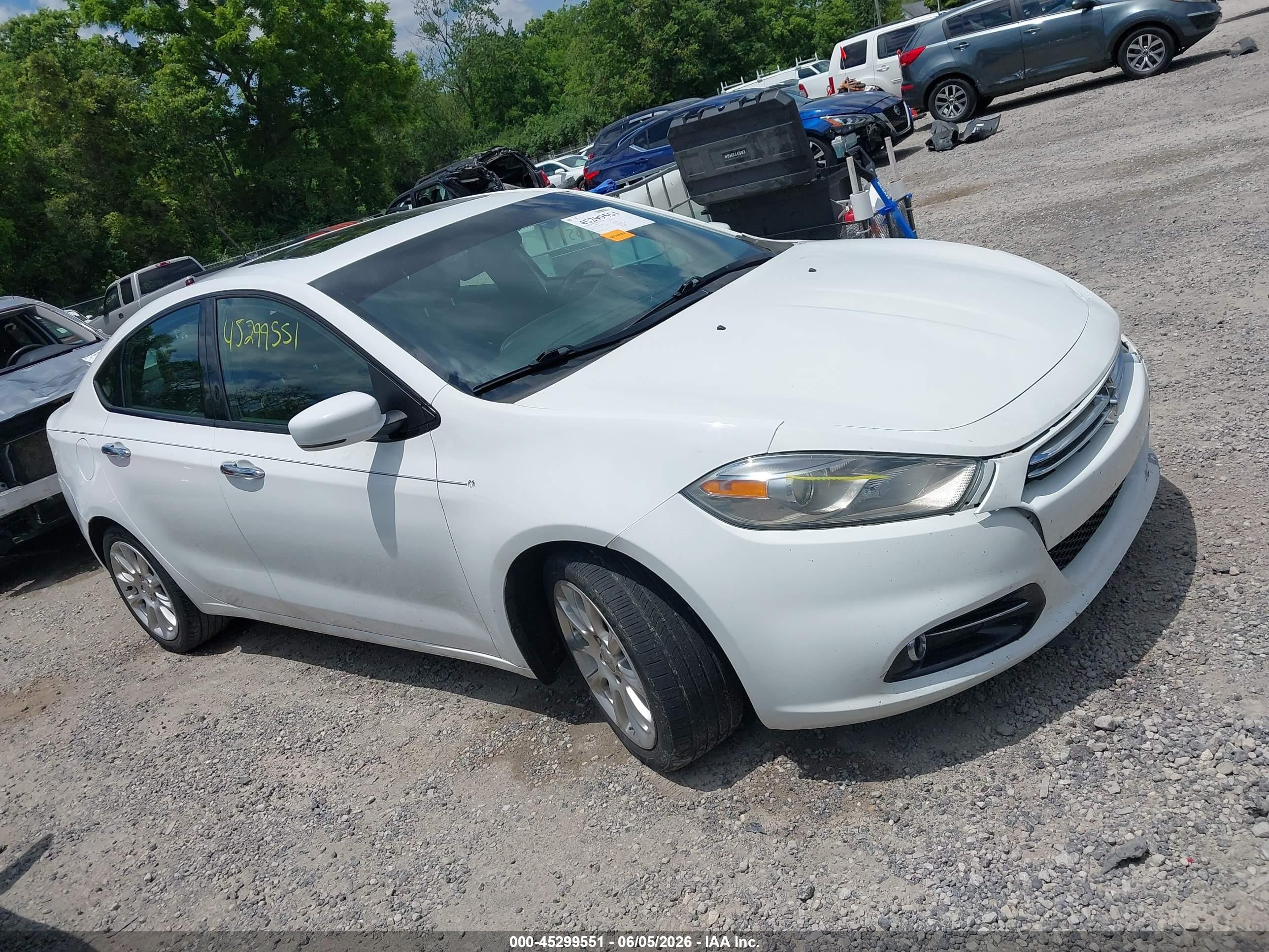 2013 Dodge Dart Limited Белый vin: 1C3CDFCA0DD329020