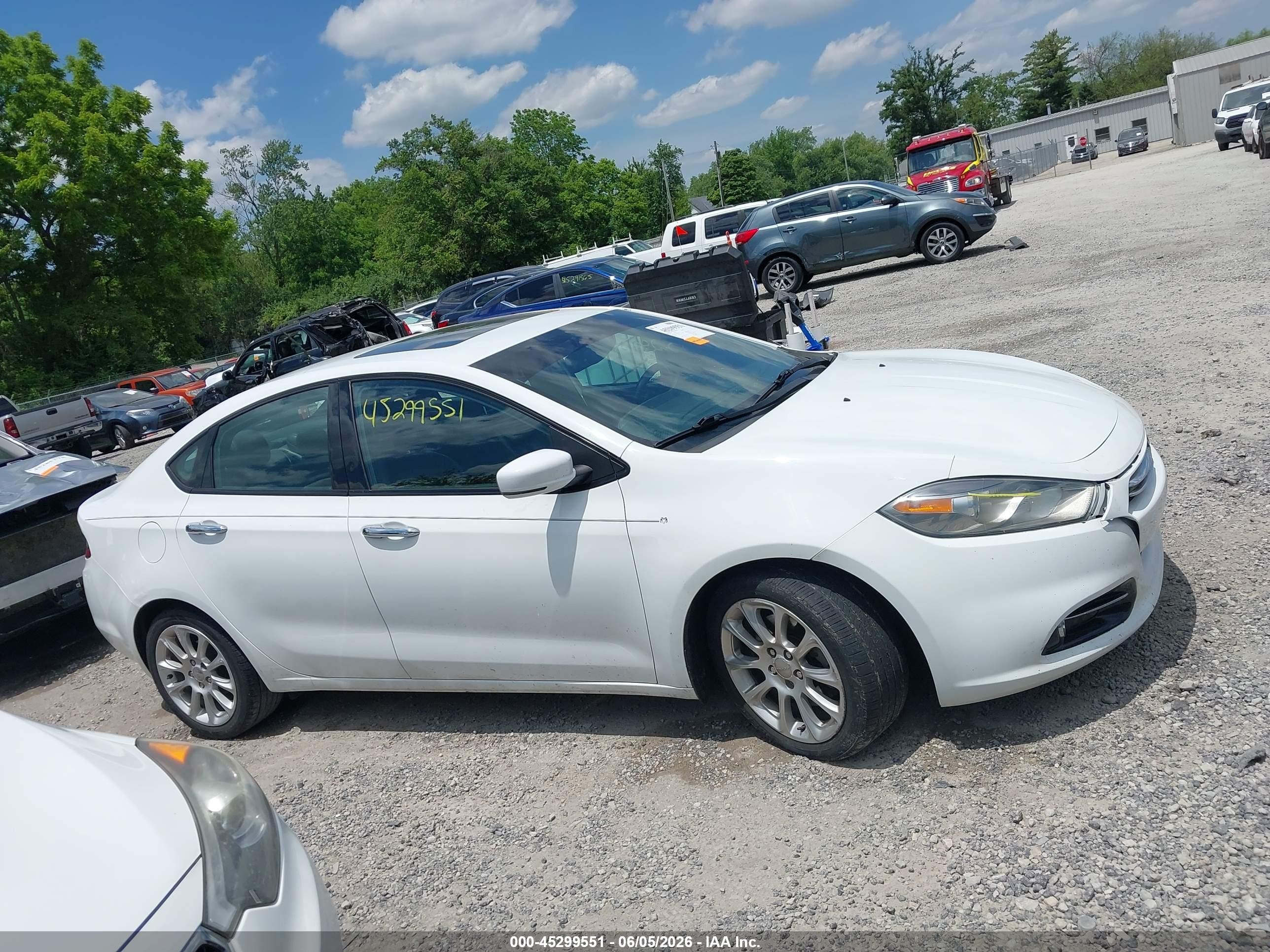 2013 Dodge Dart Limited White vin: 1C3CDFCA0DD329020