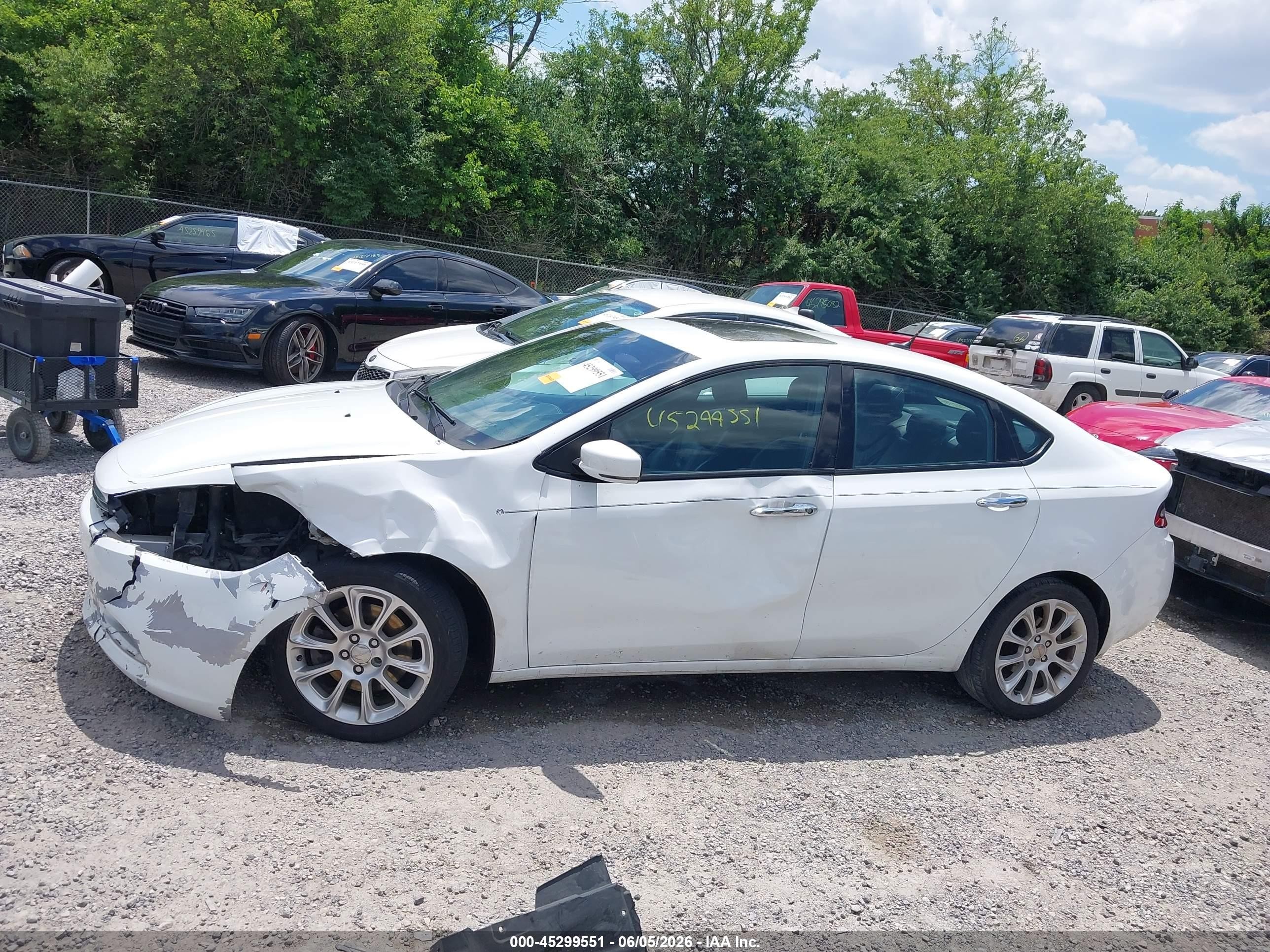 2013 Dodge Dart Limited White vin: 1C3CDFCA0DD329020