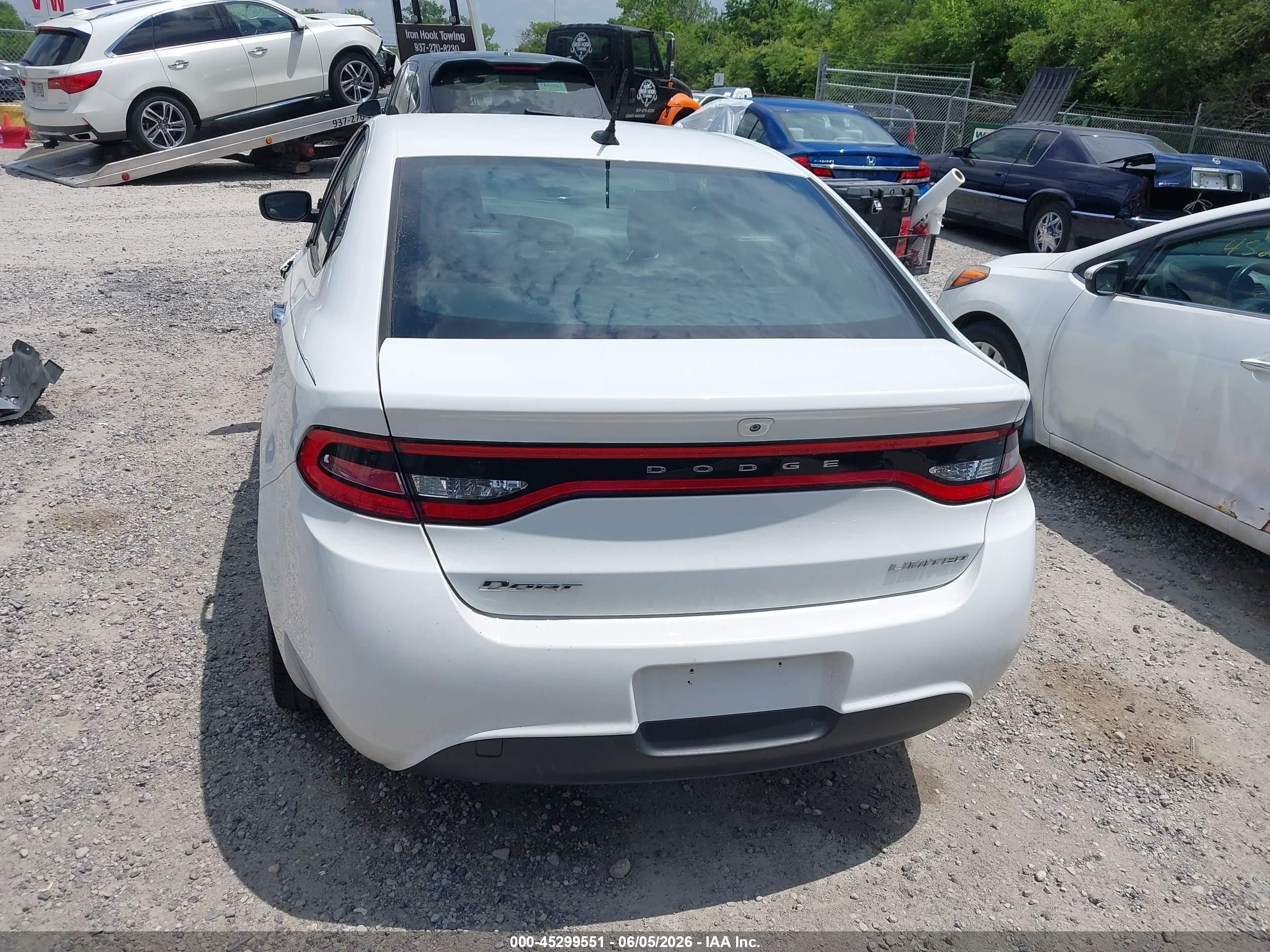 2013 Dodge Dart Limited White vin: 1C3CDFCA0DD329020