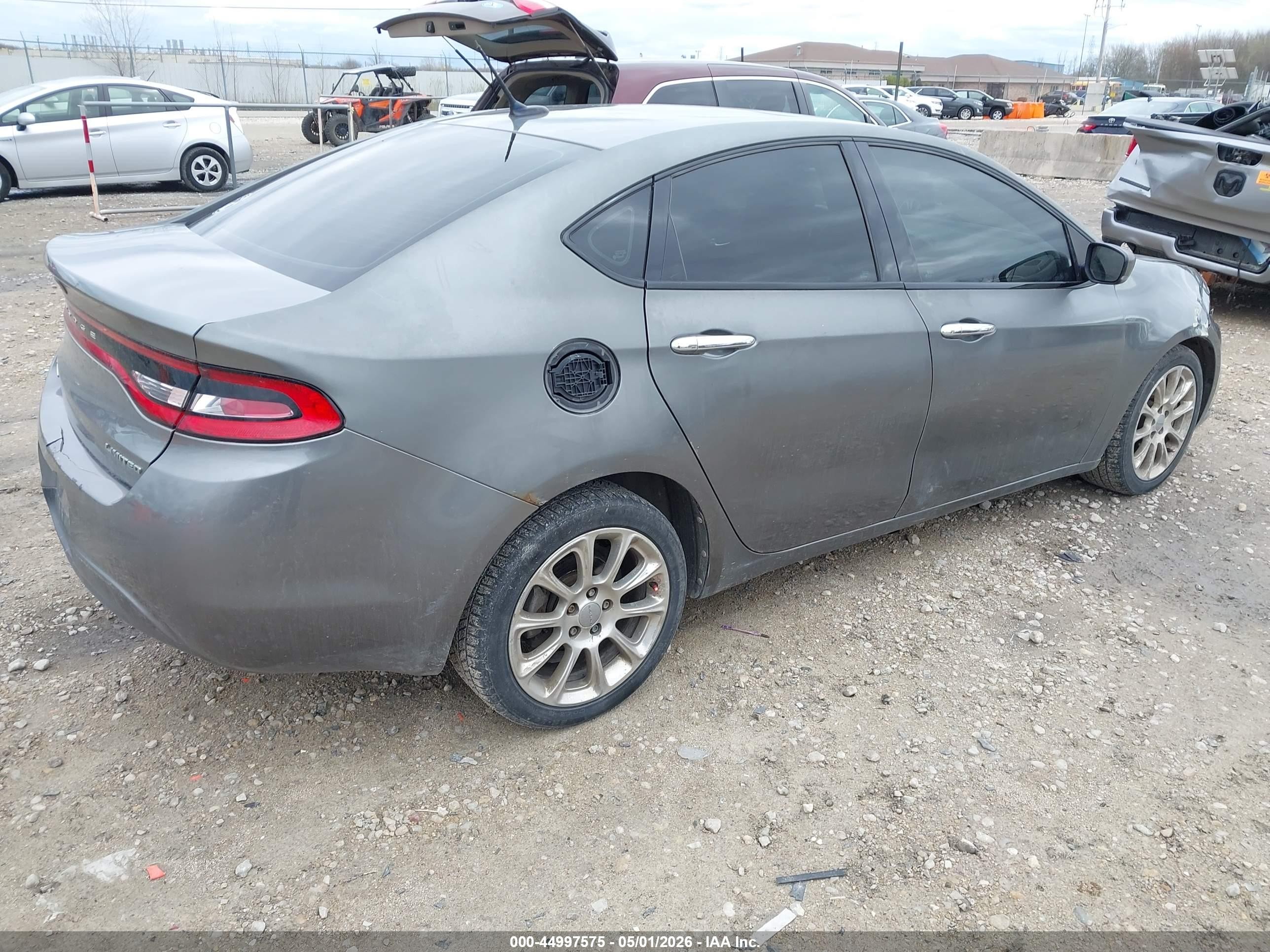 2013 Dodge Dart Limited Серый vin: 1C3CDFCA0DD710883