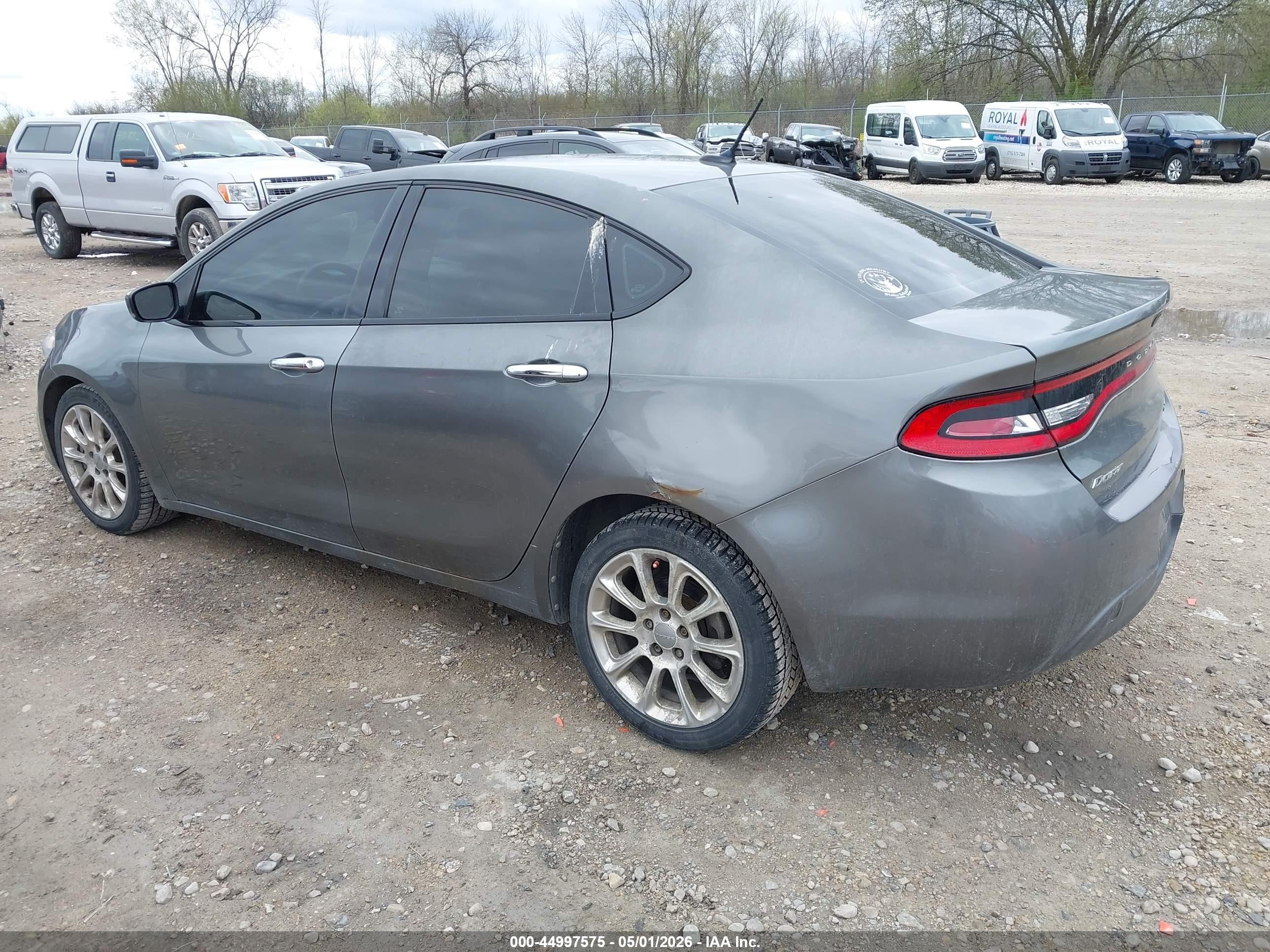 2013 Dodge Dart Limited Серый vin: 1C3CDFCA0DD710883