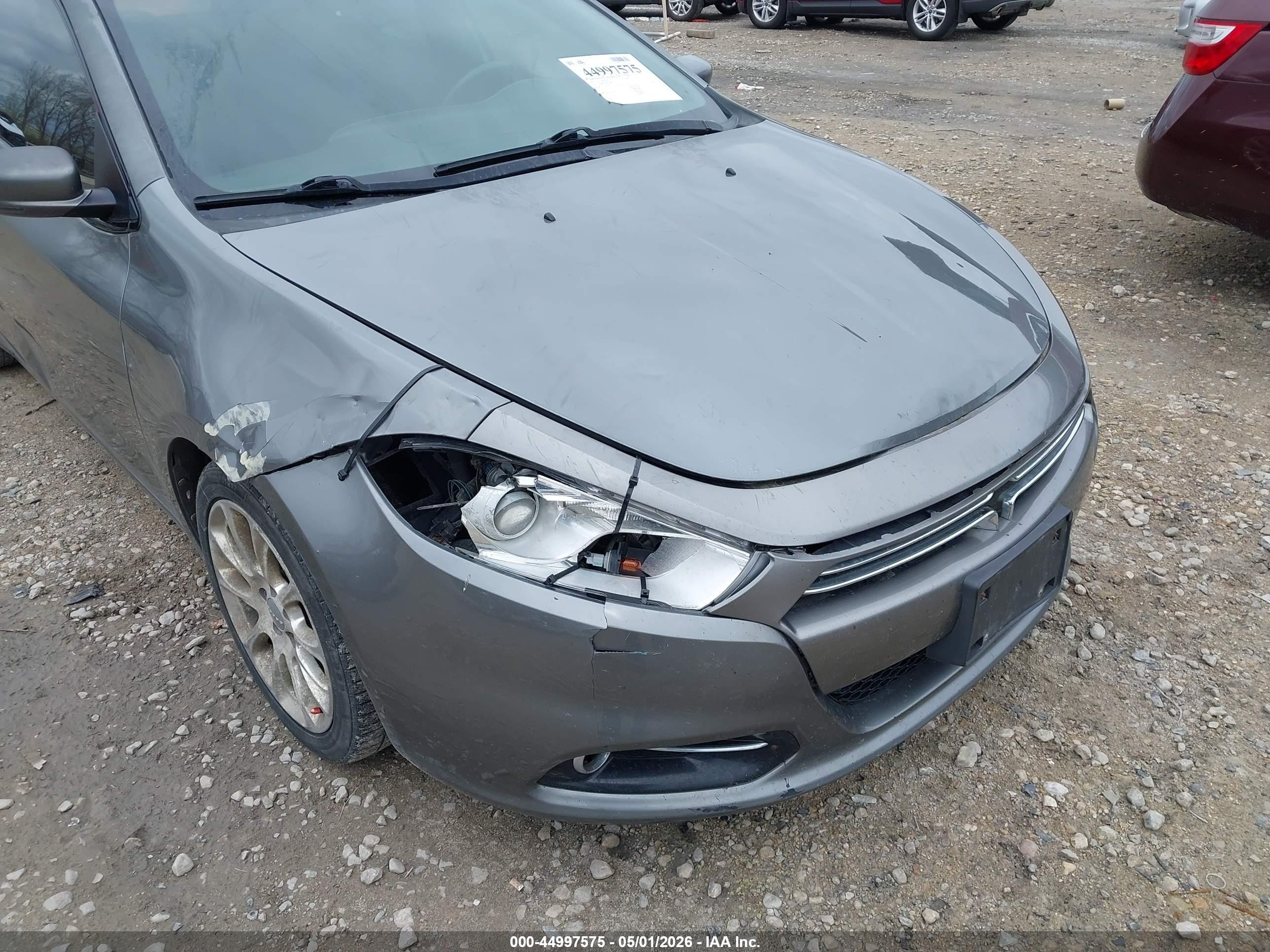 2013 Dodge Dart Limited Серый vin: 1C3CDFCA0DD710883