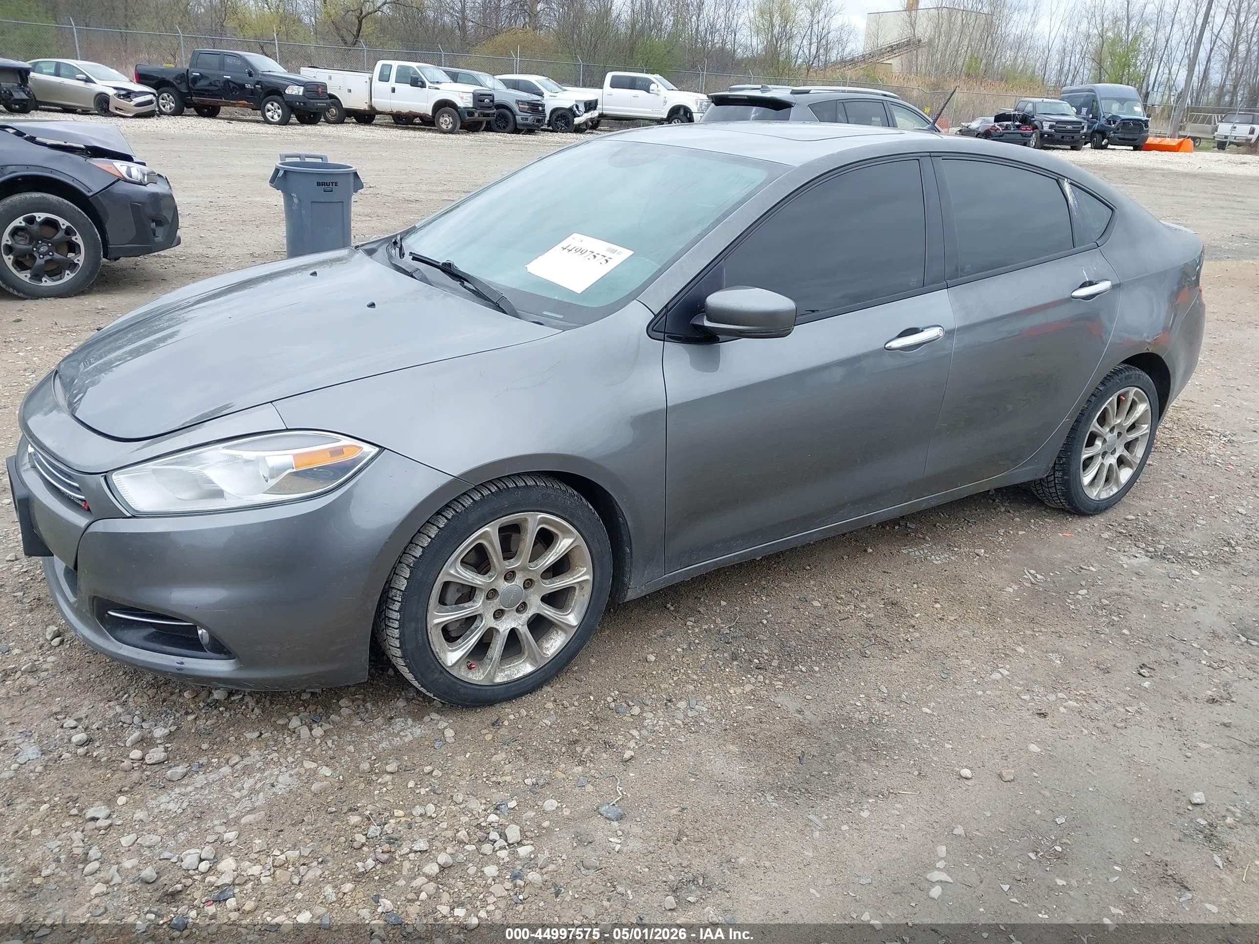 2013 Dodge Dart Limited Серый vin: 1C3CDFCA0DD710883