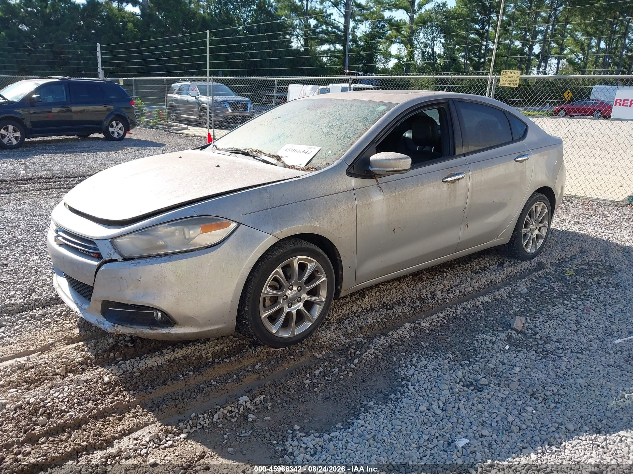 2013 Dodge Dart Limited Silver vin: 1C3CDFCA1DD181637
