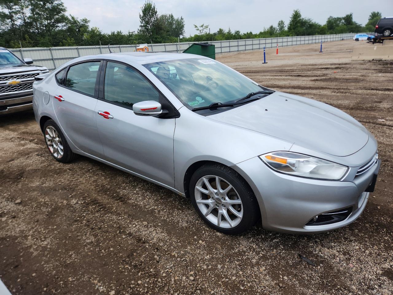 2013 Dodge Dart Limited Silver vin: 1C3CDFCA1DD201918