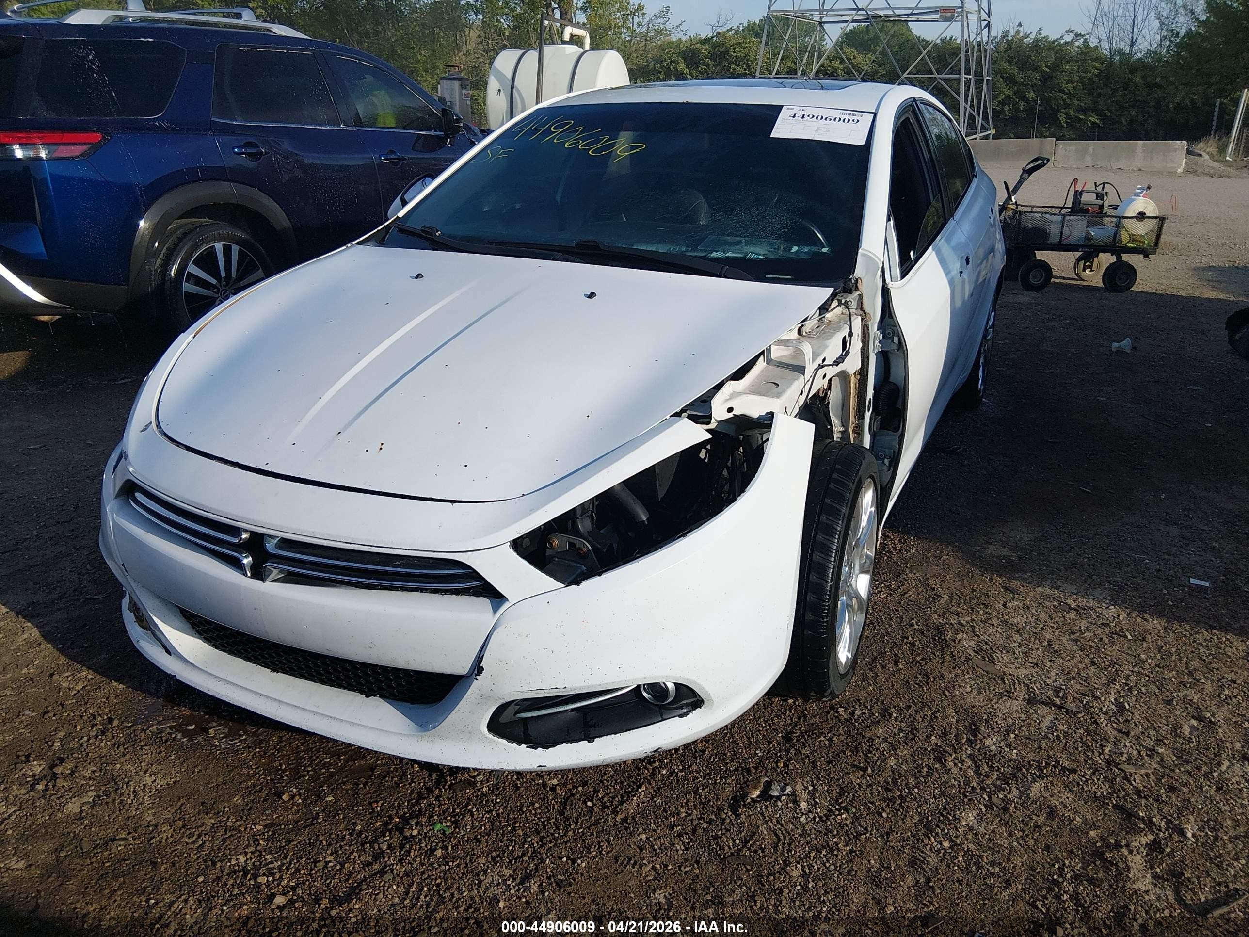 2013 Dodge Dart Limited White vin: 1C3CDFCA2DD314423