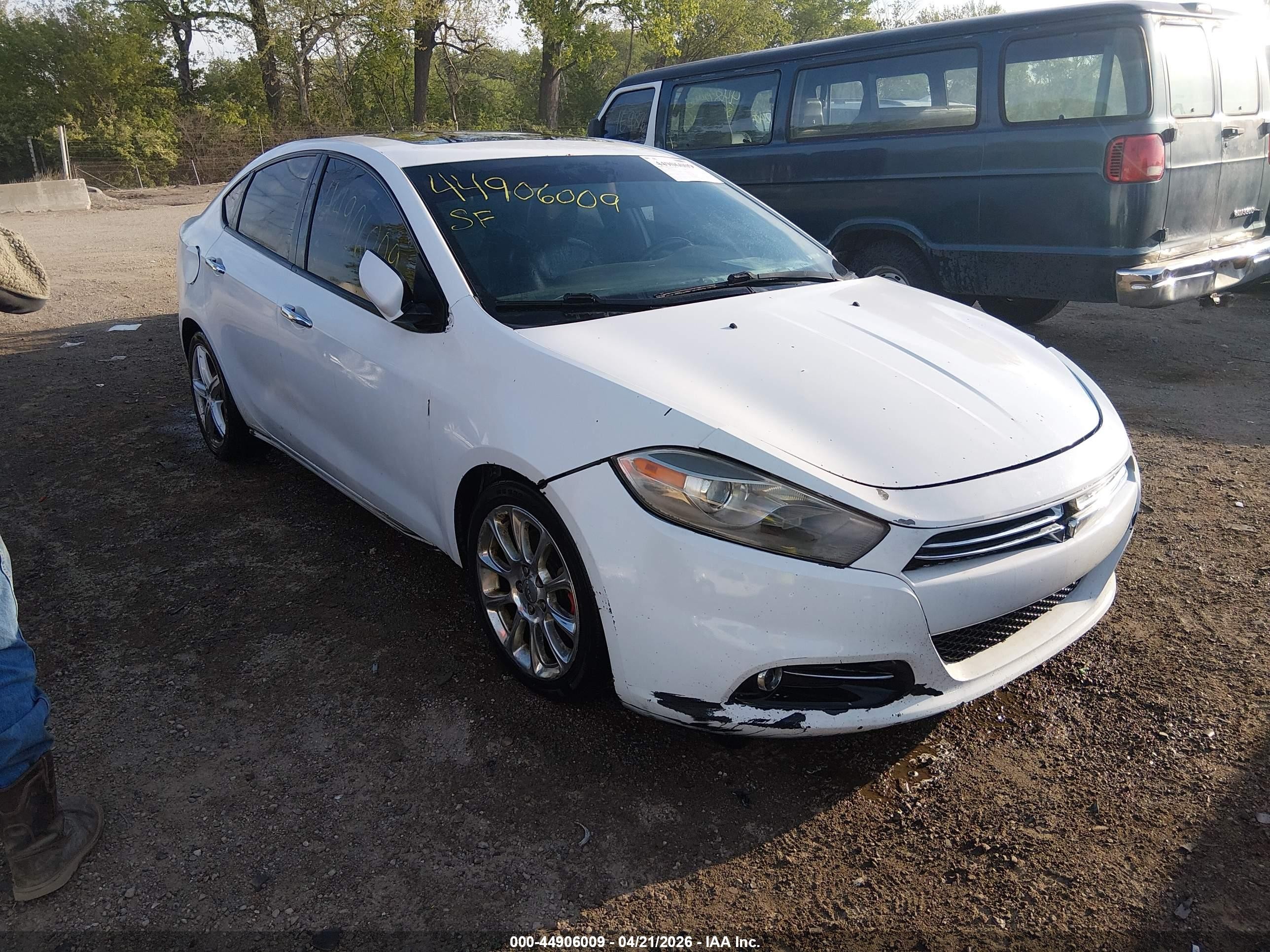 2013 Dodge Dart Limited White vin: 1C3CDFCA2DD314423