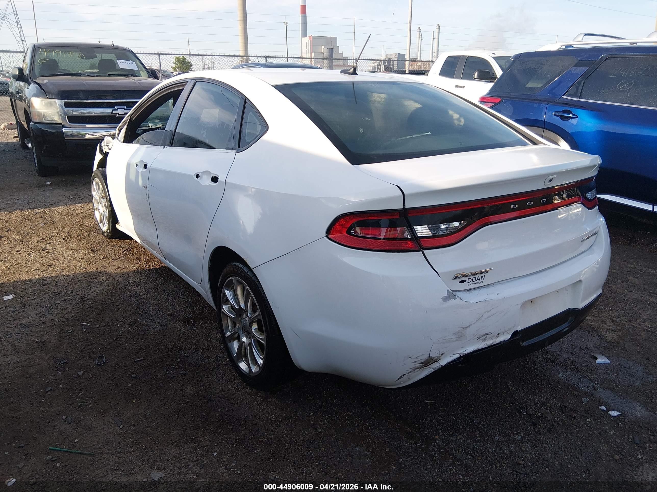 2013 Dodge Dart Limited White vin: 1C3CDFCA2DD314423