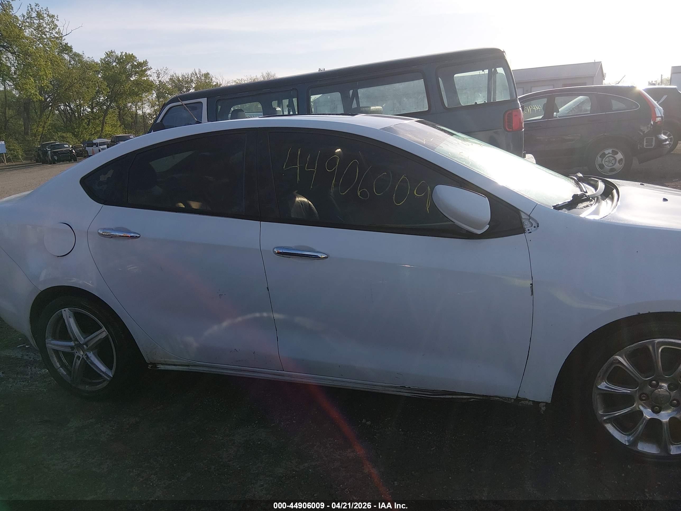 2013 Dodge Dart Limited White vin: 1C3CDFCA2DD314423