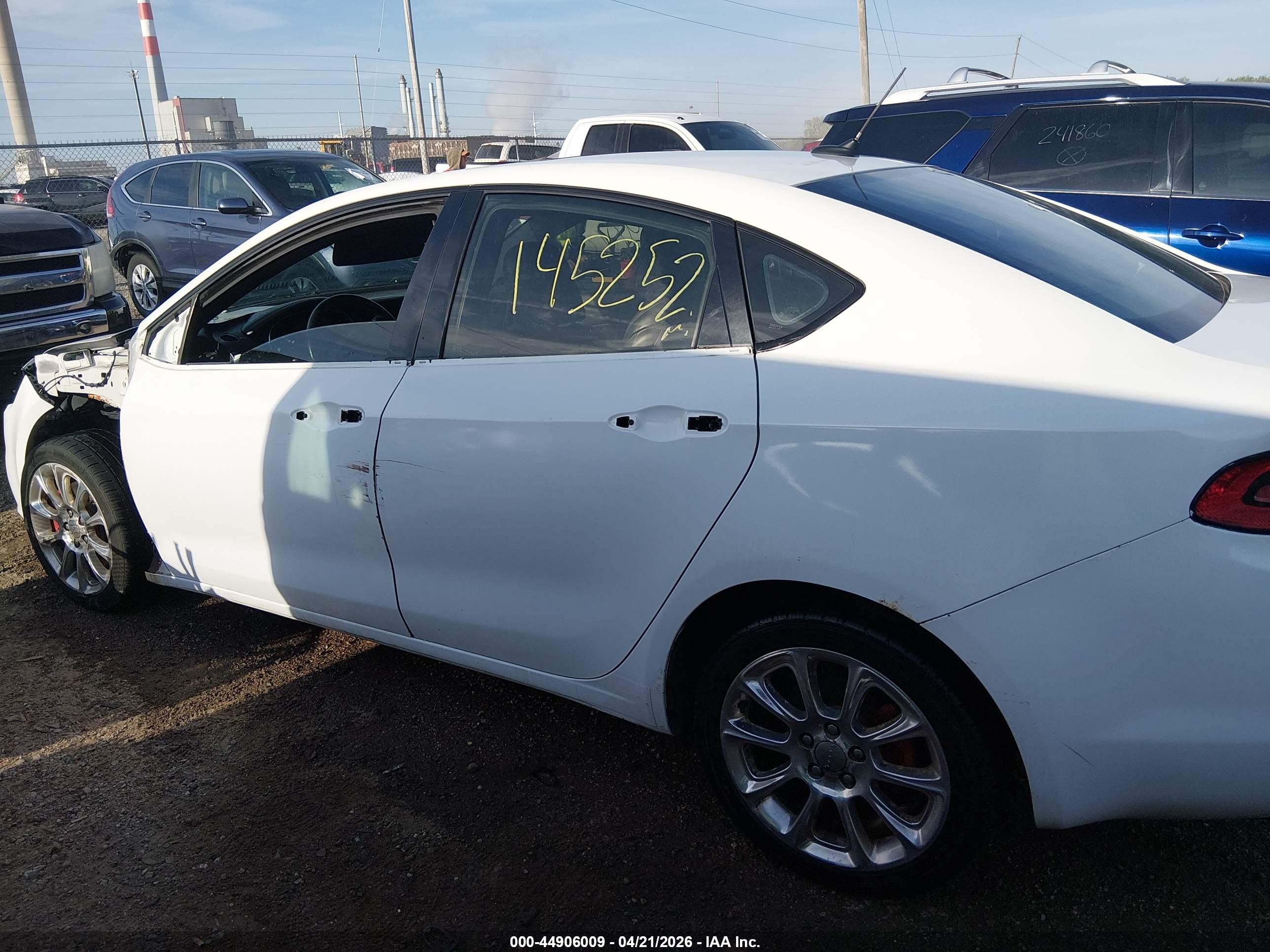 2013 Dodge Dart Limited White vin: 1C3CDFCA2DD314423