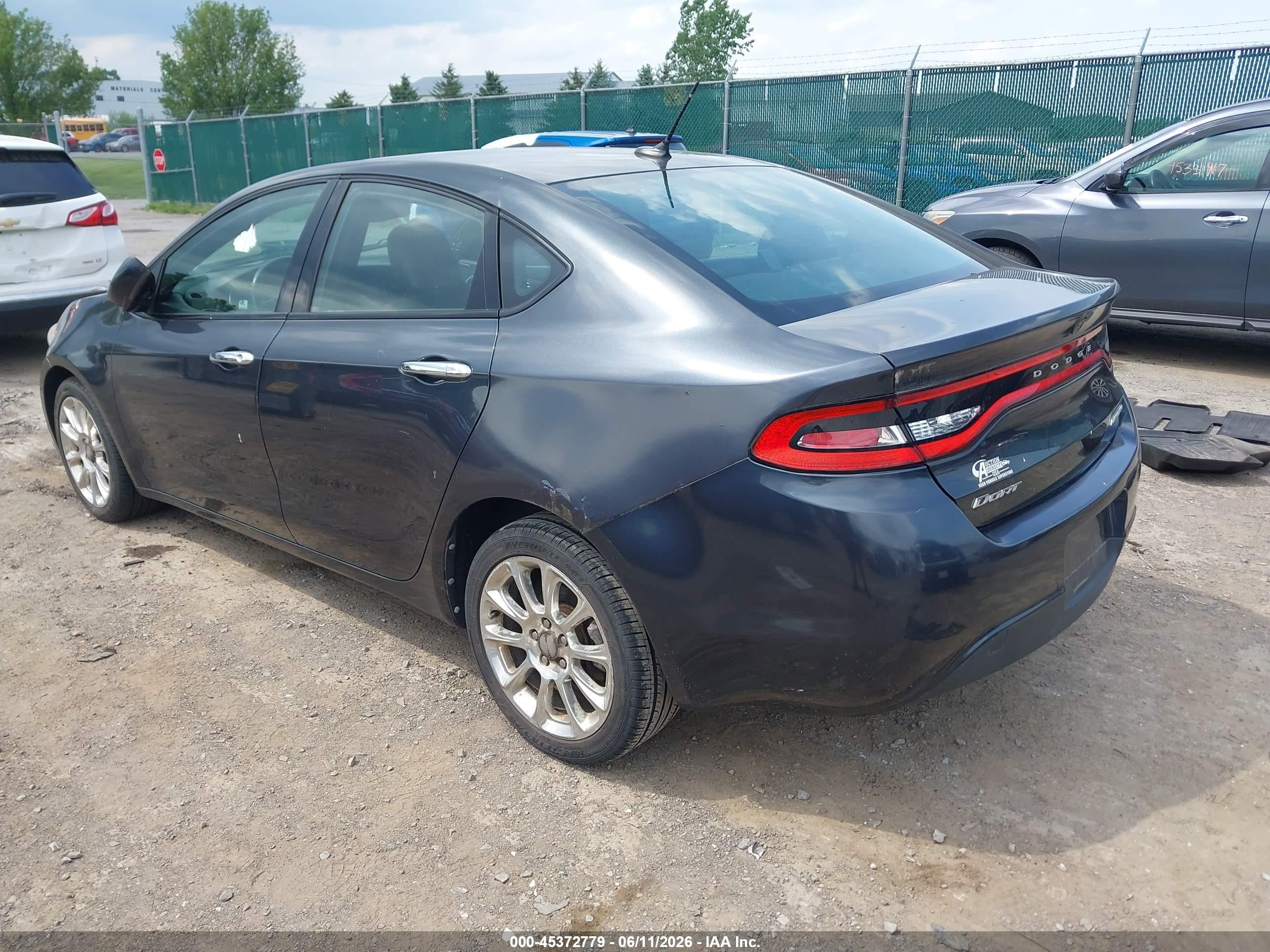 2013 Dodge Dart Limited Gray vin: 1C3CDFCA2DD681886