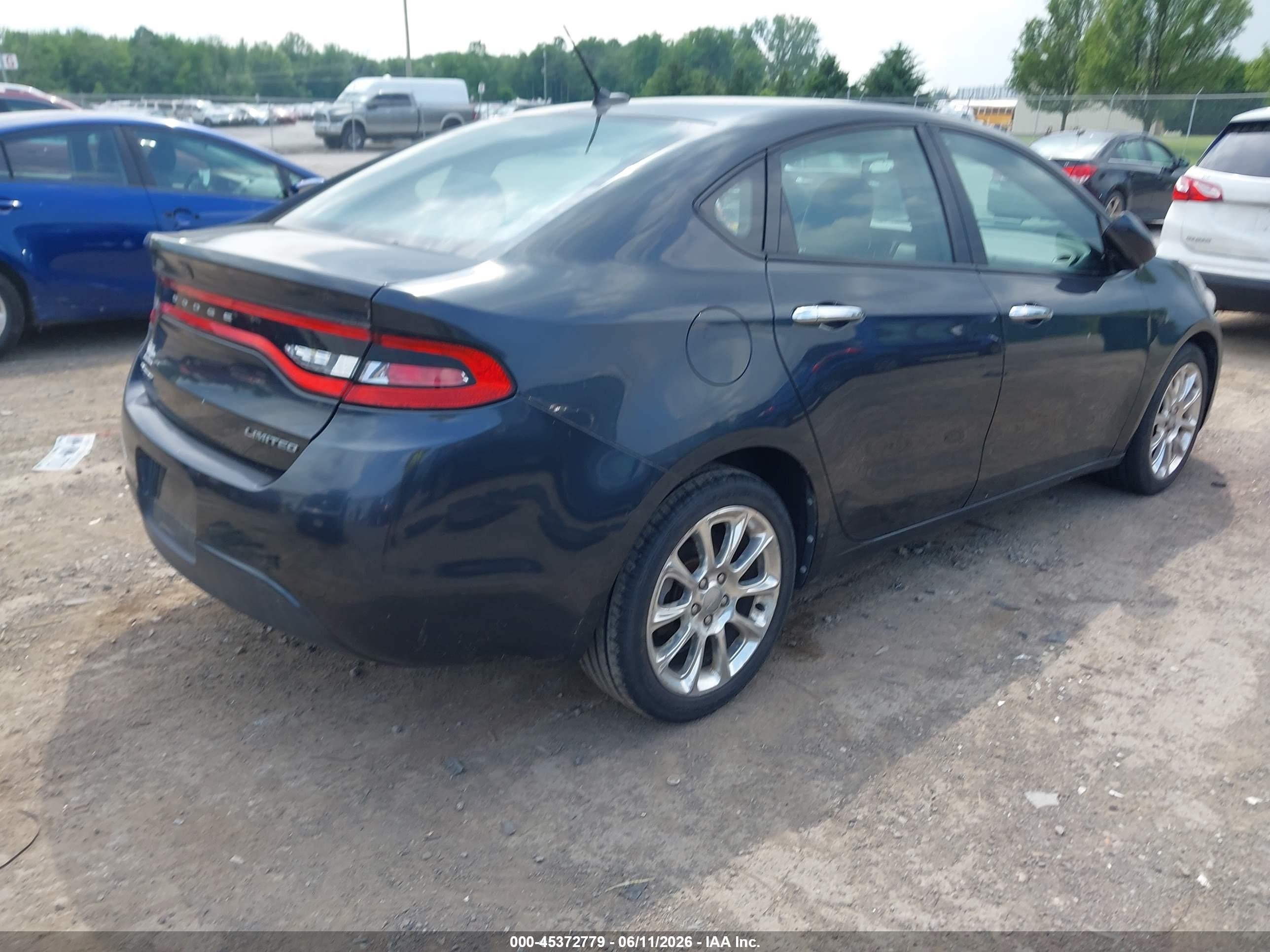 2013 Dodge Dart Limited Gray vin: 1C3CDFCA2DD681886