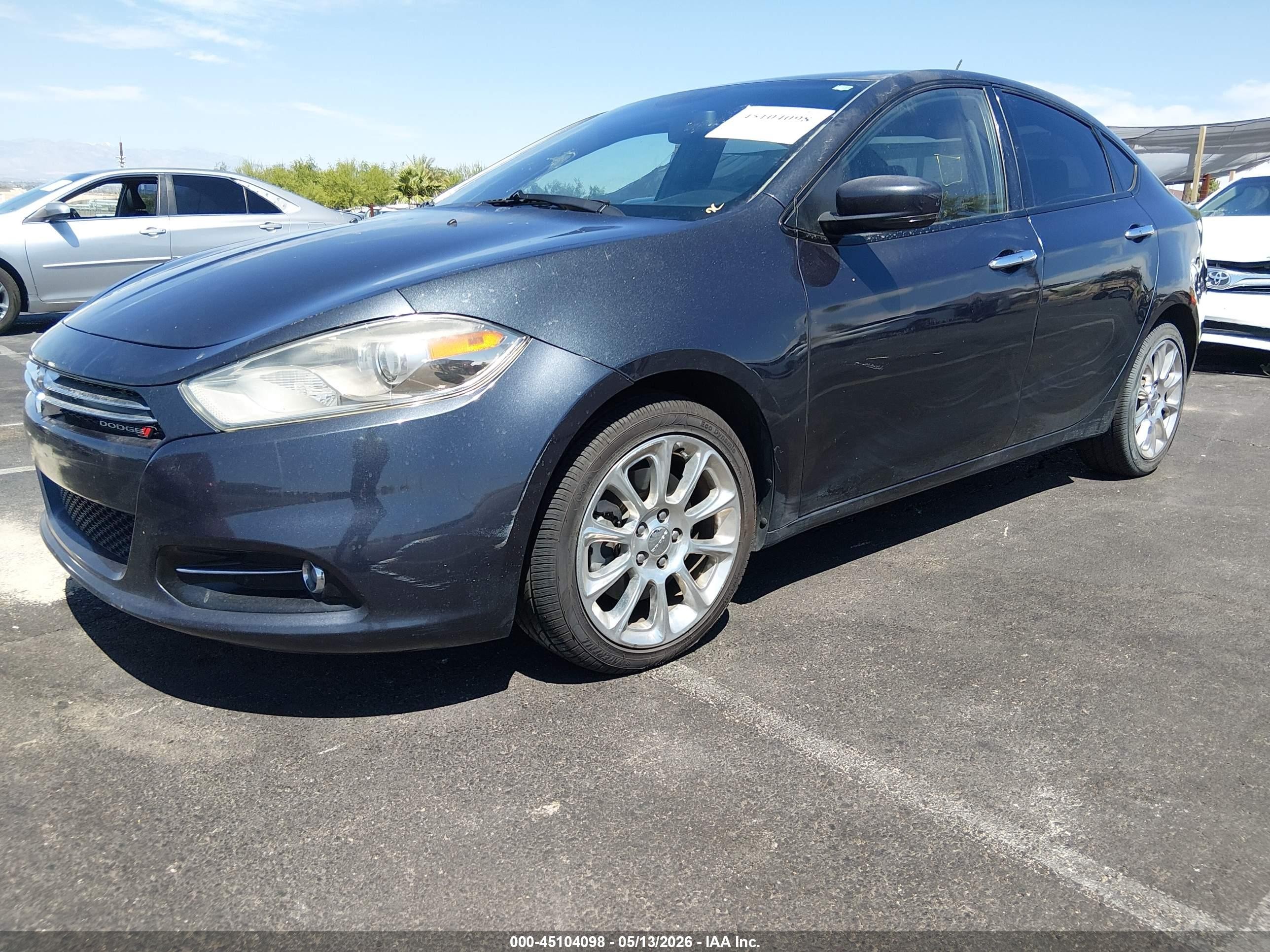 2013 Dodge Dart Limited Gray vin: 1C3CDFCA3DD226626