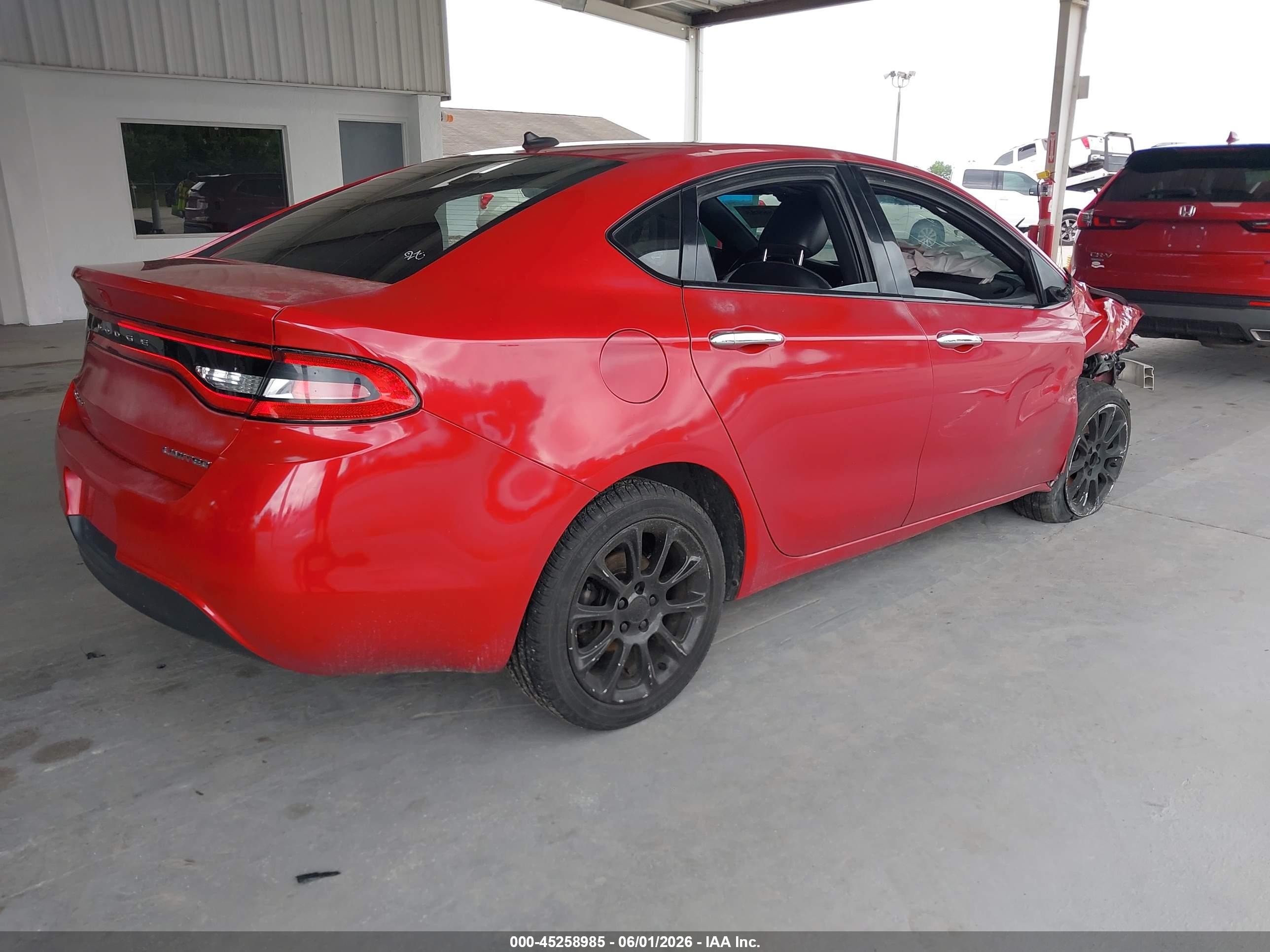 2013 Dodge Dart Limited Red vin: 1C3CDFCA3DD337936
