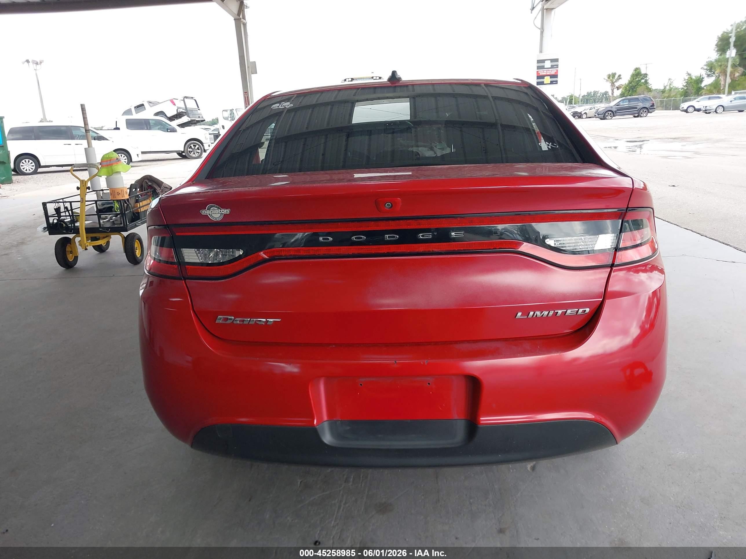 2013 Dodge Dart Limited Red vin: 1C3CDFCA3DD337936