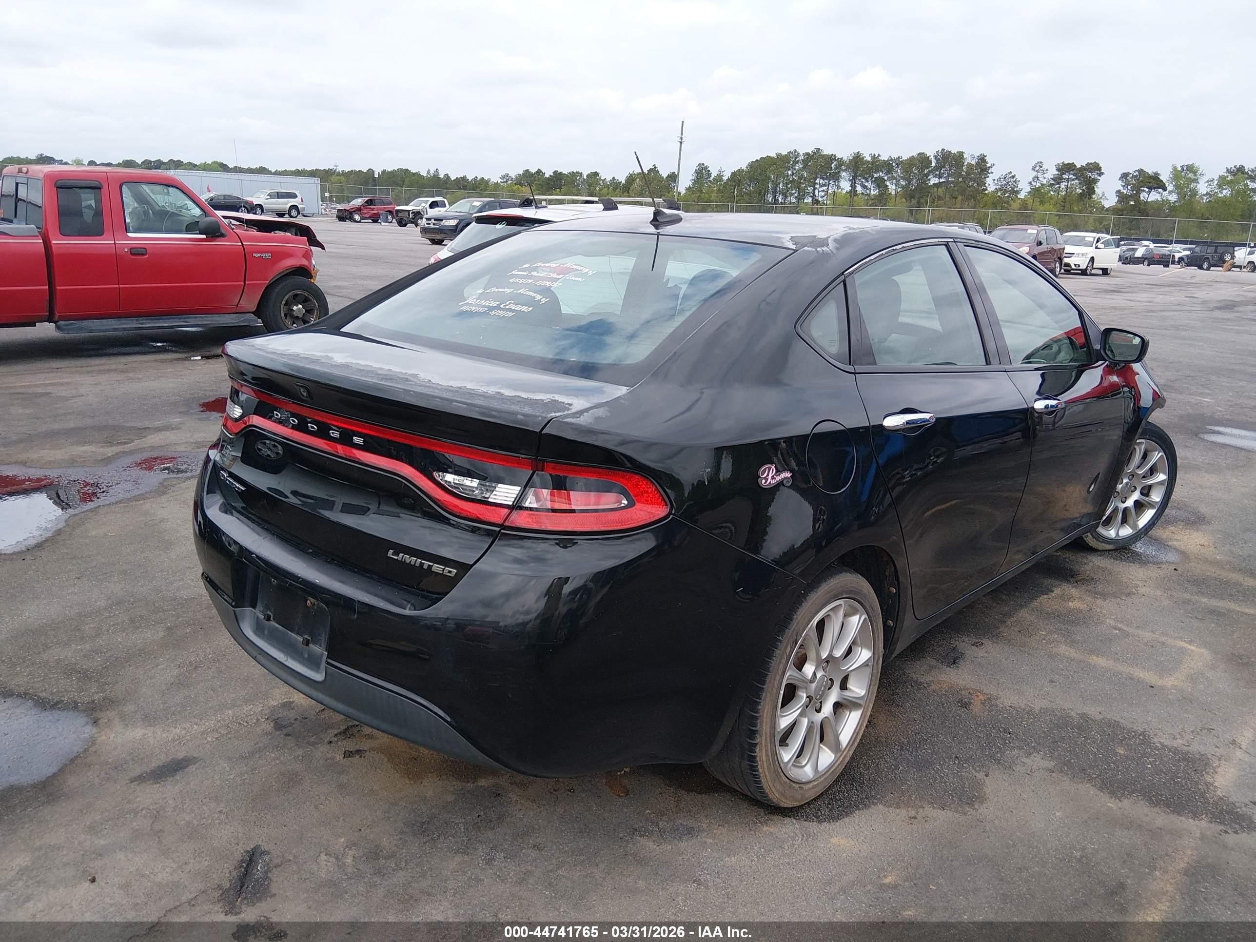2013 Dodge Dart Limited Black vin: 1C3CDFCA4DD247338