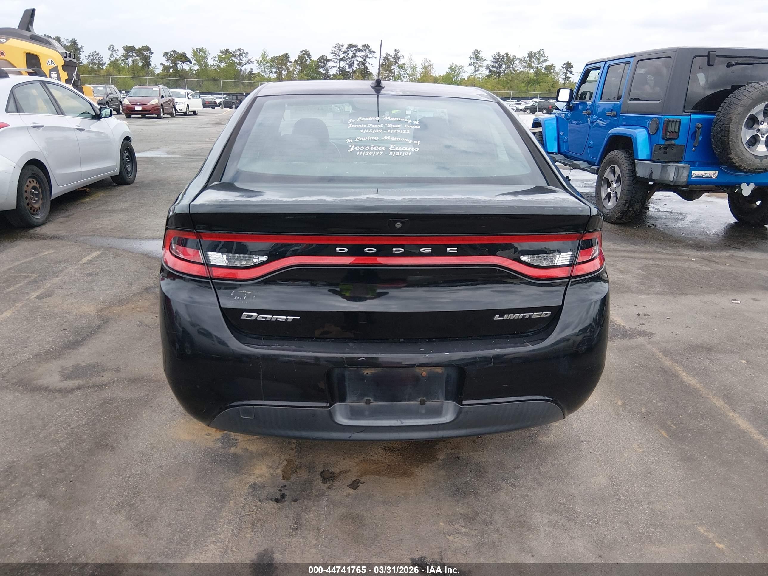 2013 Dodge Dart Limited Black vin: 1C3CDFCA4DD247338